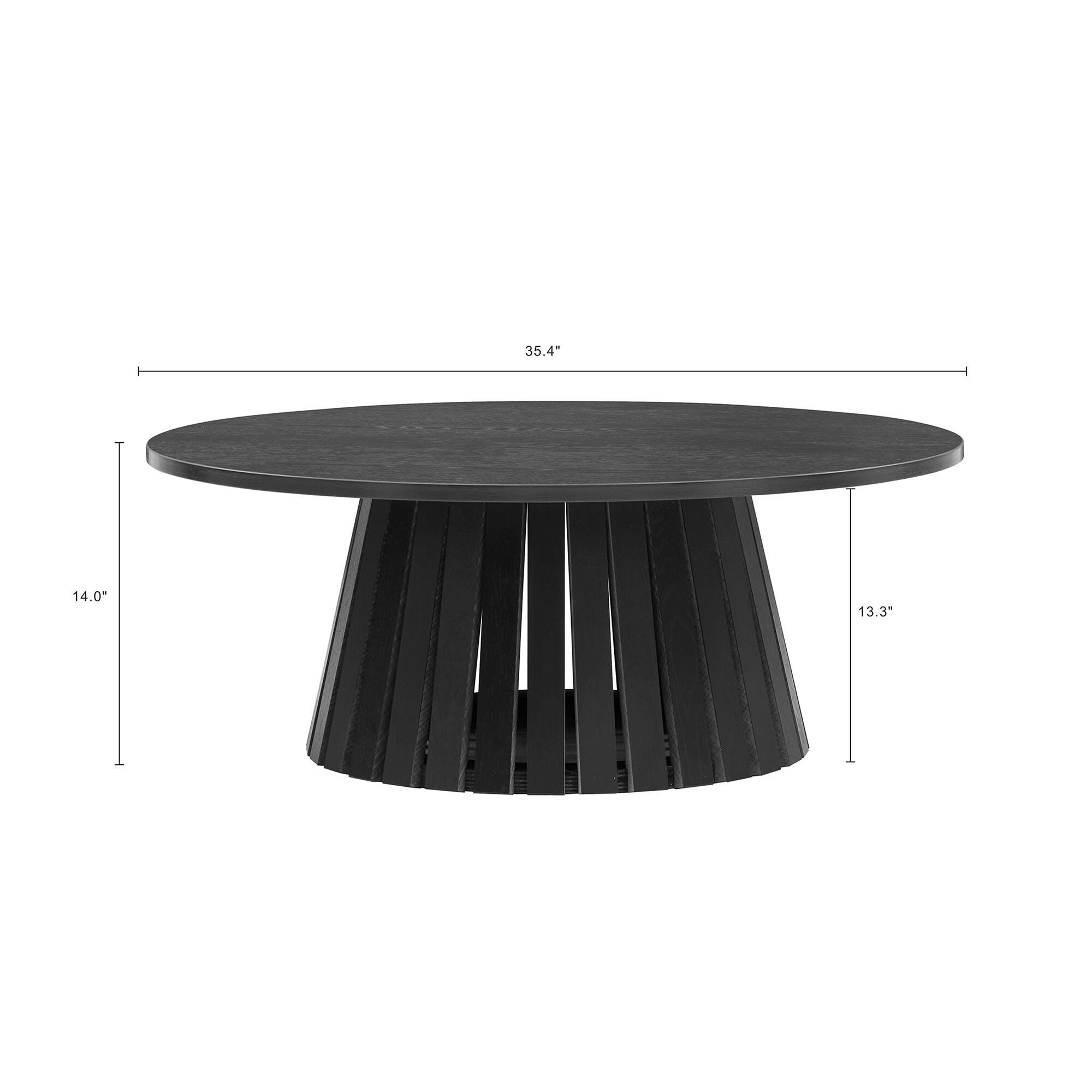 Manhattan Comfort Layla Coffee Table, Black, large