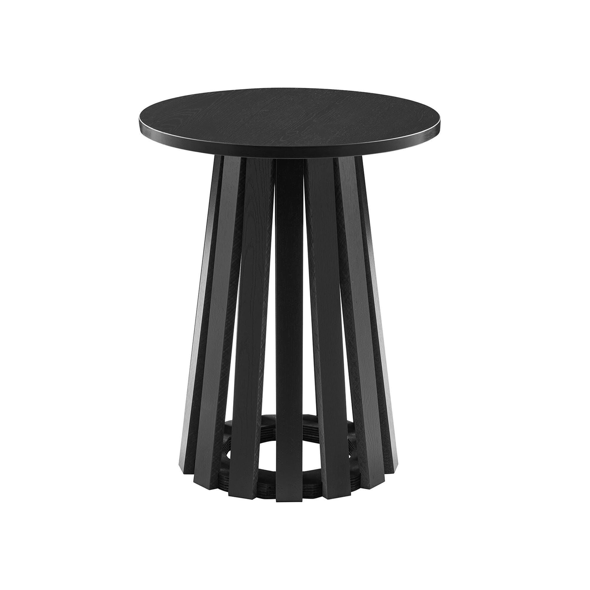 Manhattan Comfort Layla End Table, Black, large