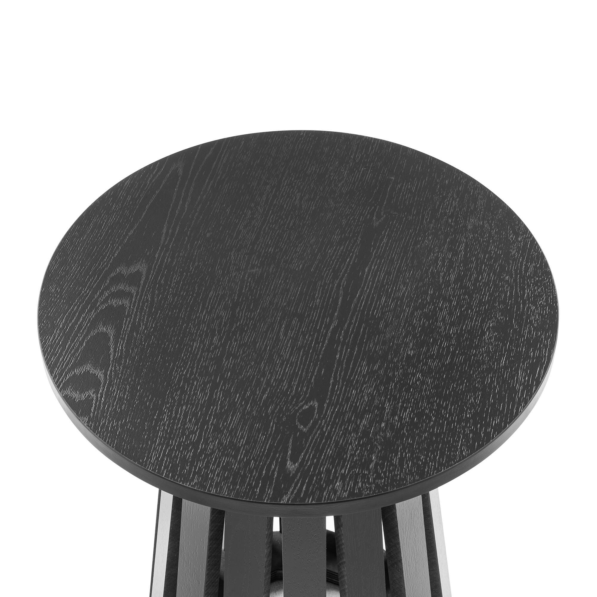 Manhattan Comfort Layla End Table, Black, large