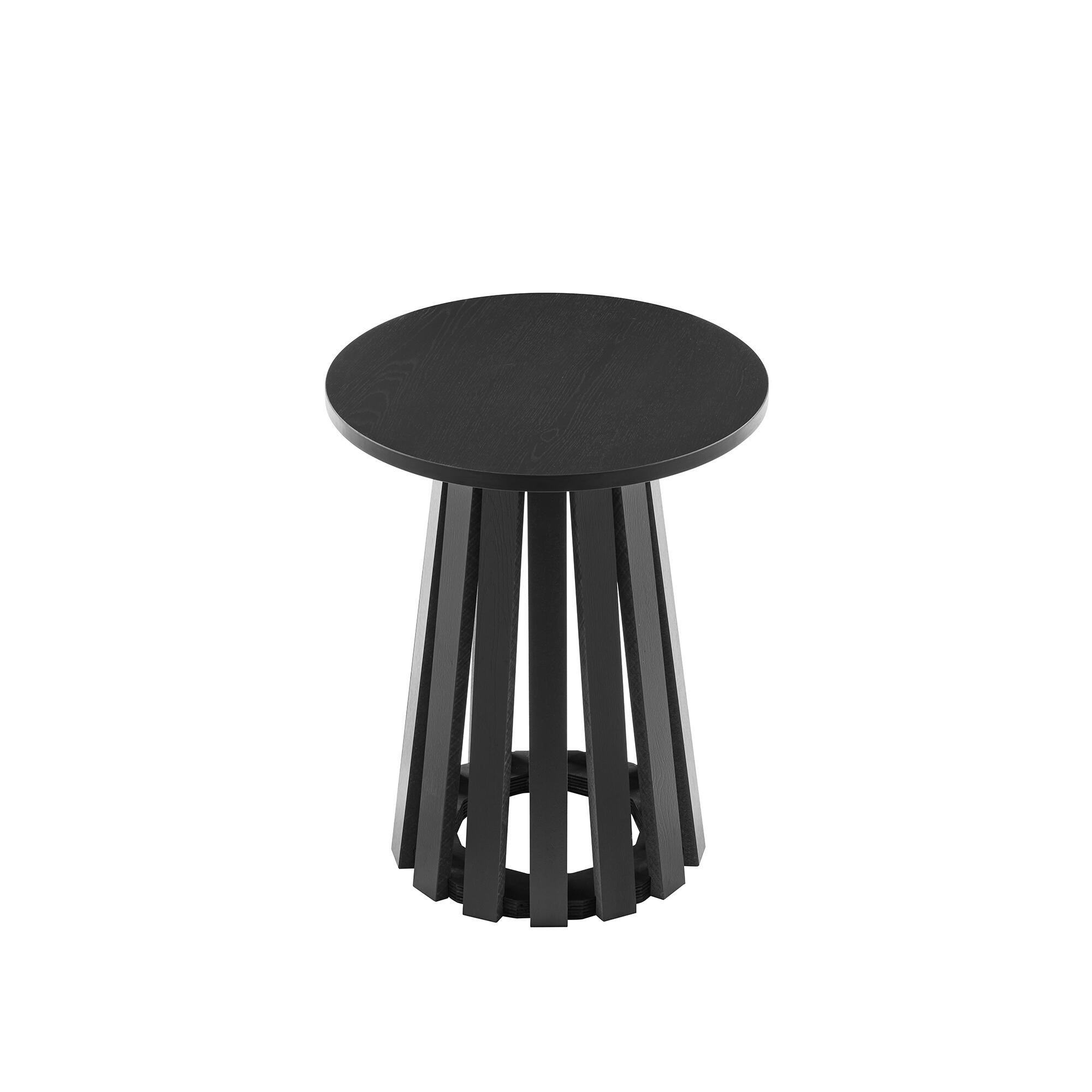 Manhattan Comfort Layla End Table, Black, large