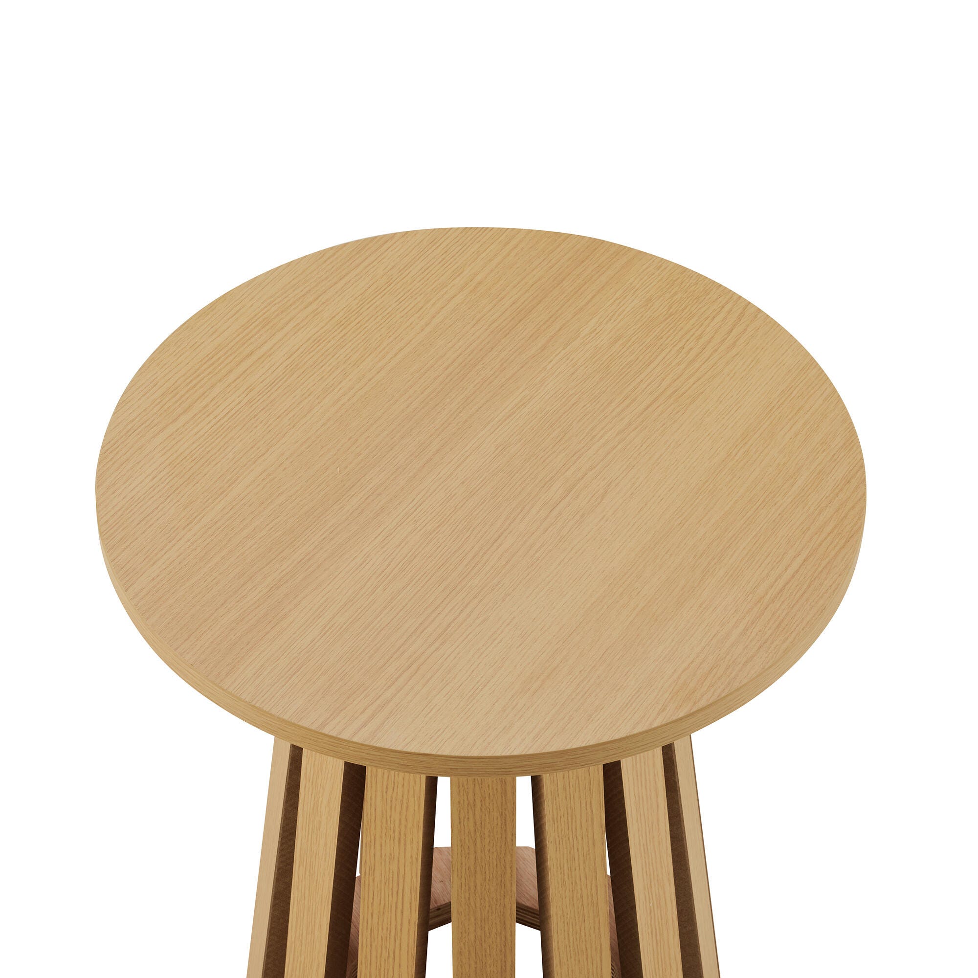 Manhattan Comfort Layla End Table, Natural Oak, large