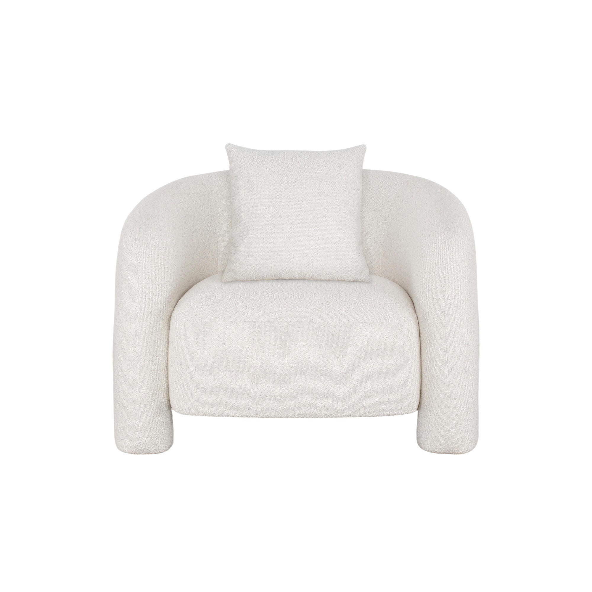 Manhattan Comfort Sylvia Accent Chair, Angora, large