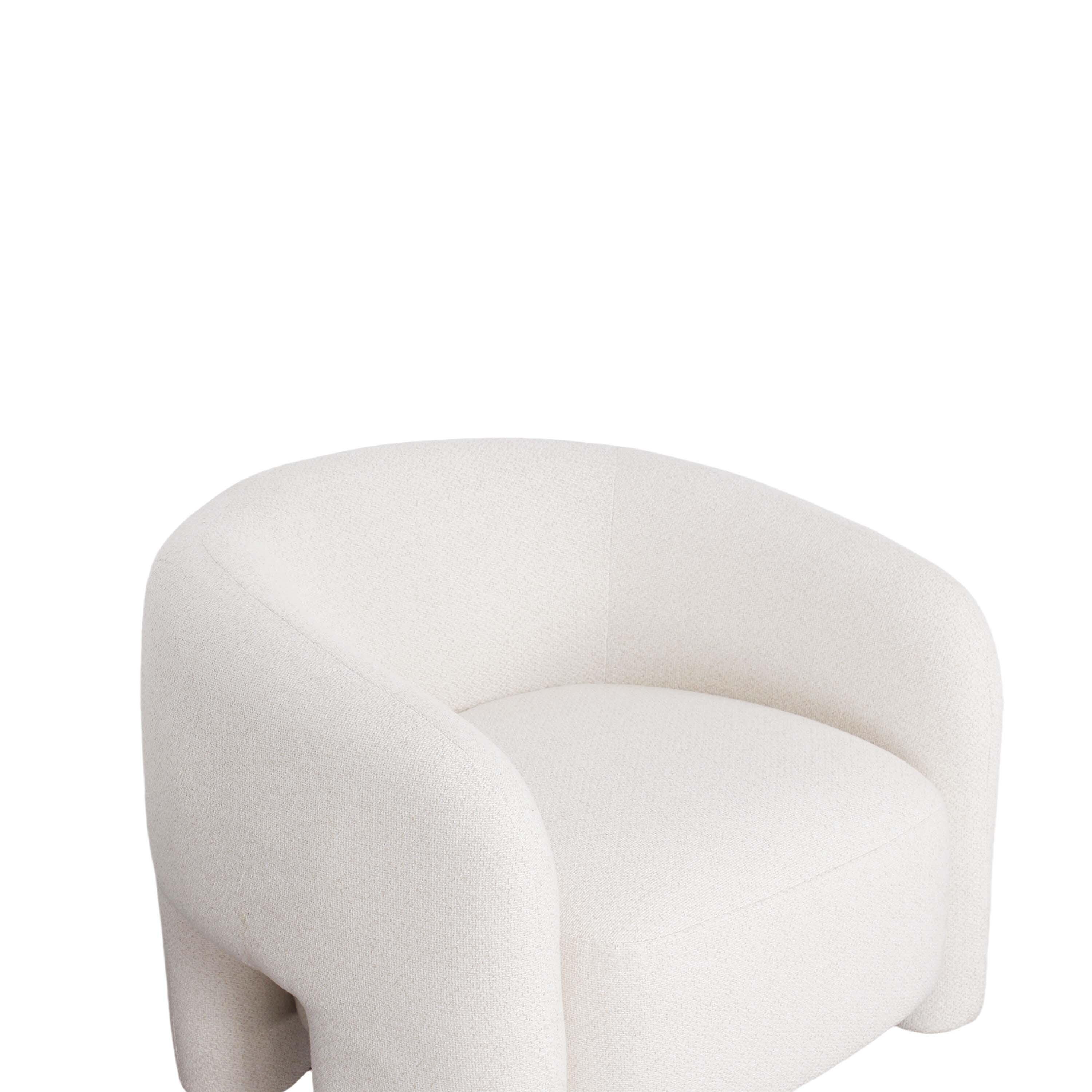Manhattan Comfort Sylvia Accent Chair, Angora, large