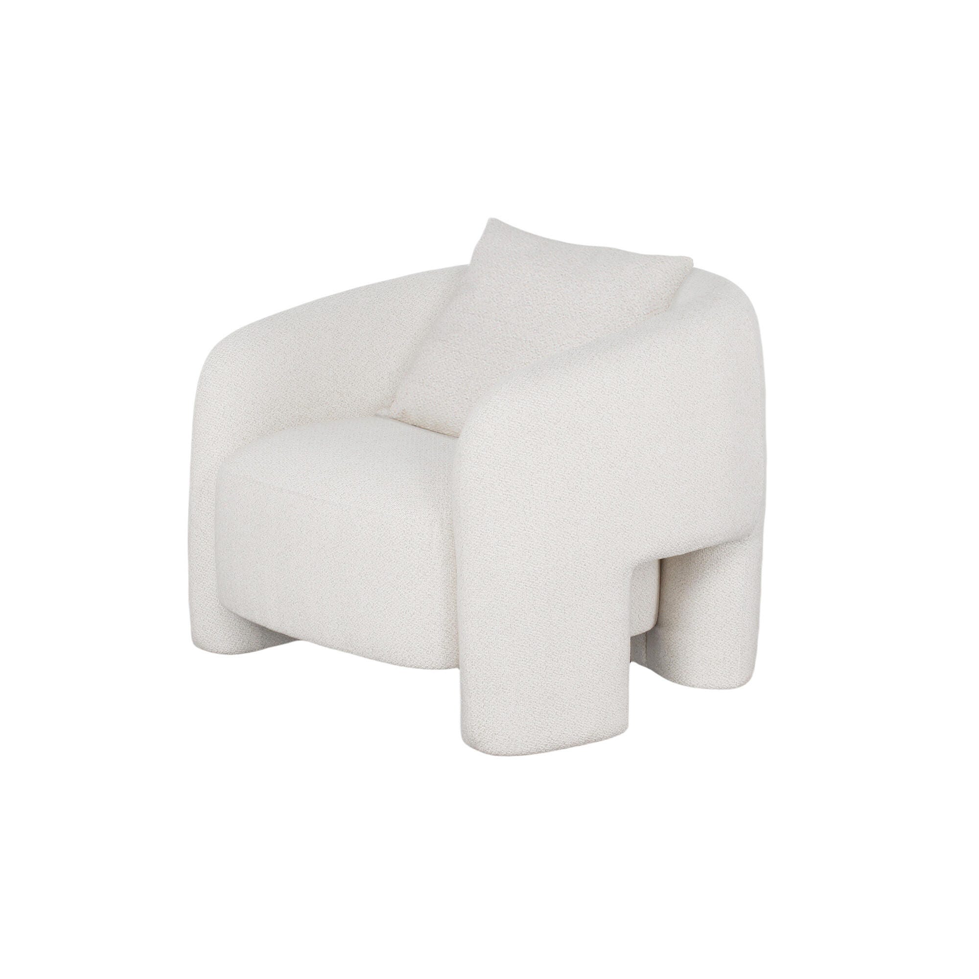 Manhattan Comfort Sylvia Accent Chair, Angora, large