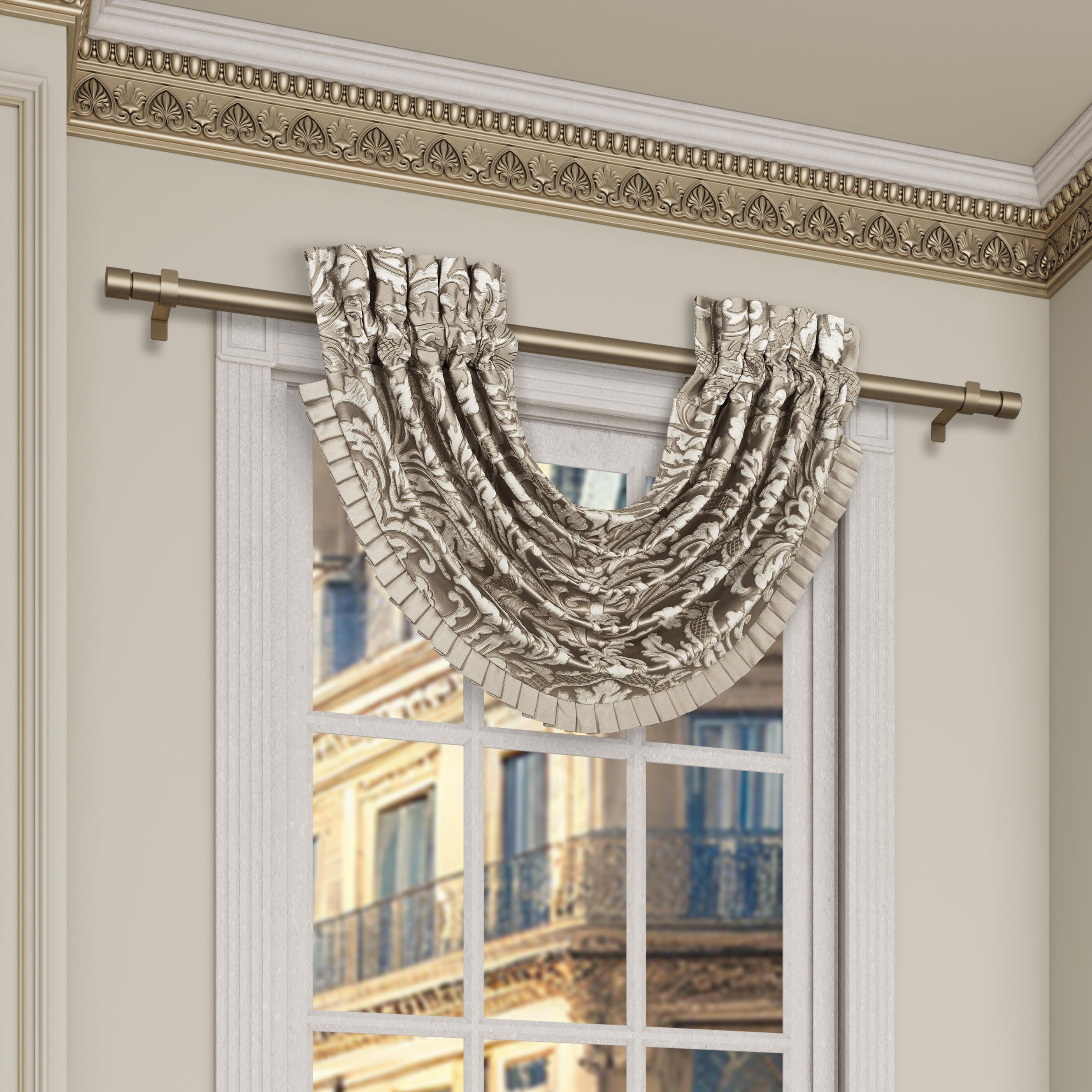J. Queen New York Brunello Waterfall Valance, , large