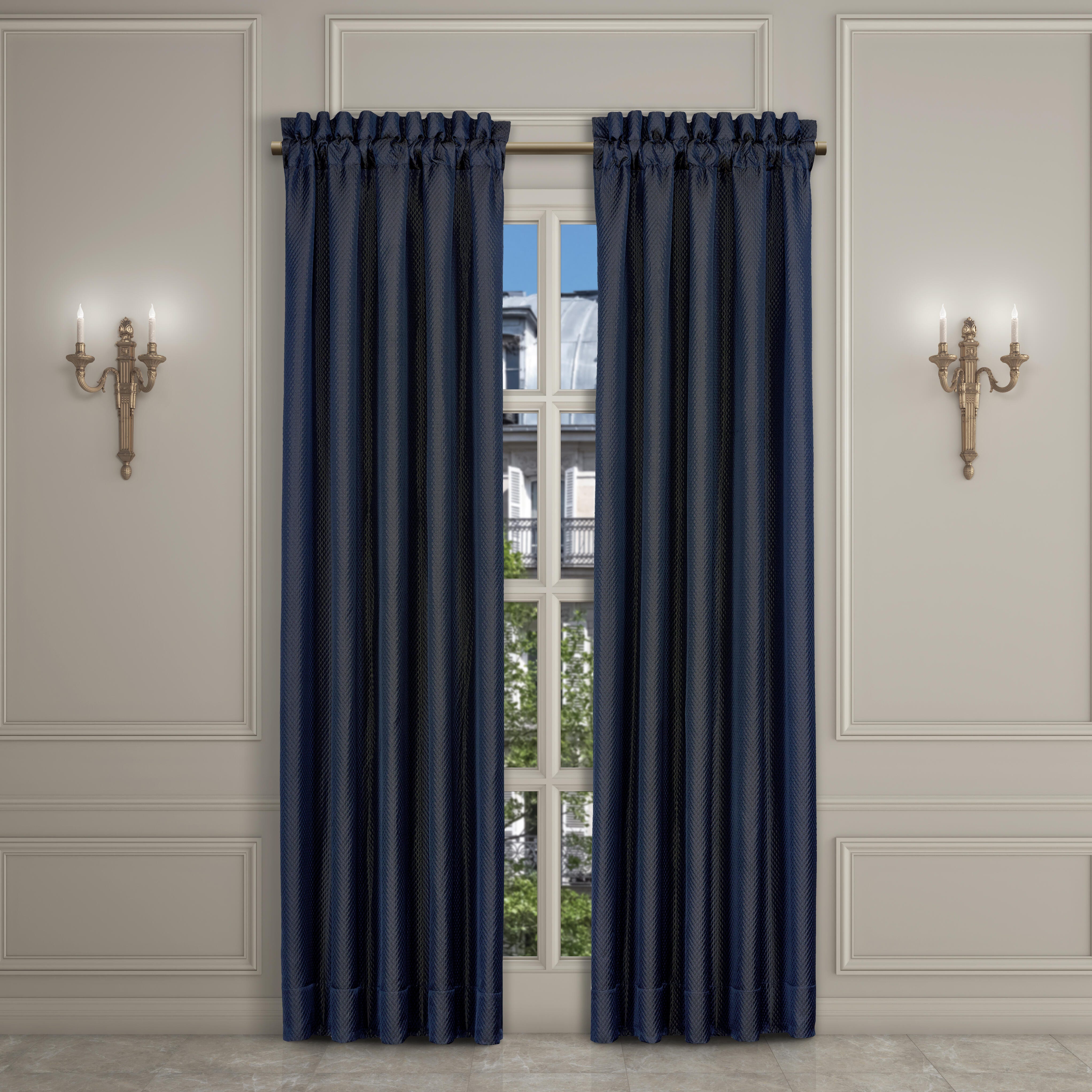 J. Queen New York Excelsior 95" Window Panel Pair, Royal Blue, large