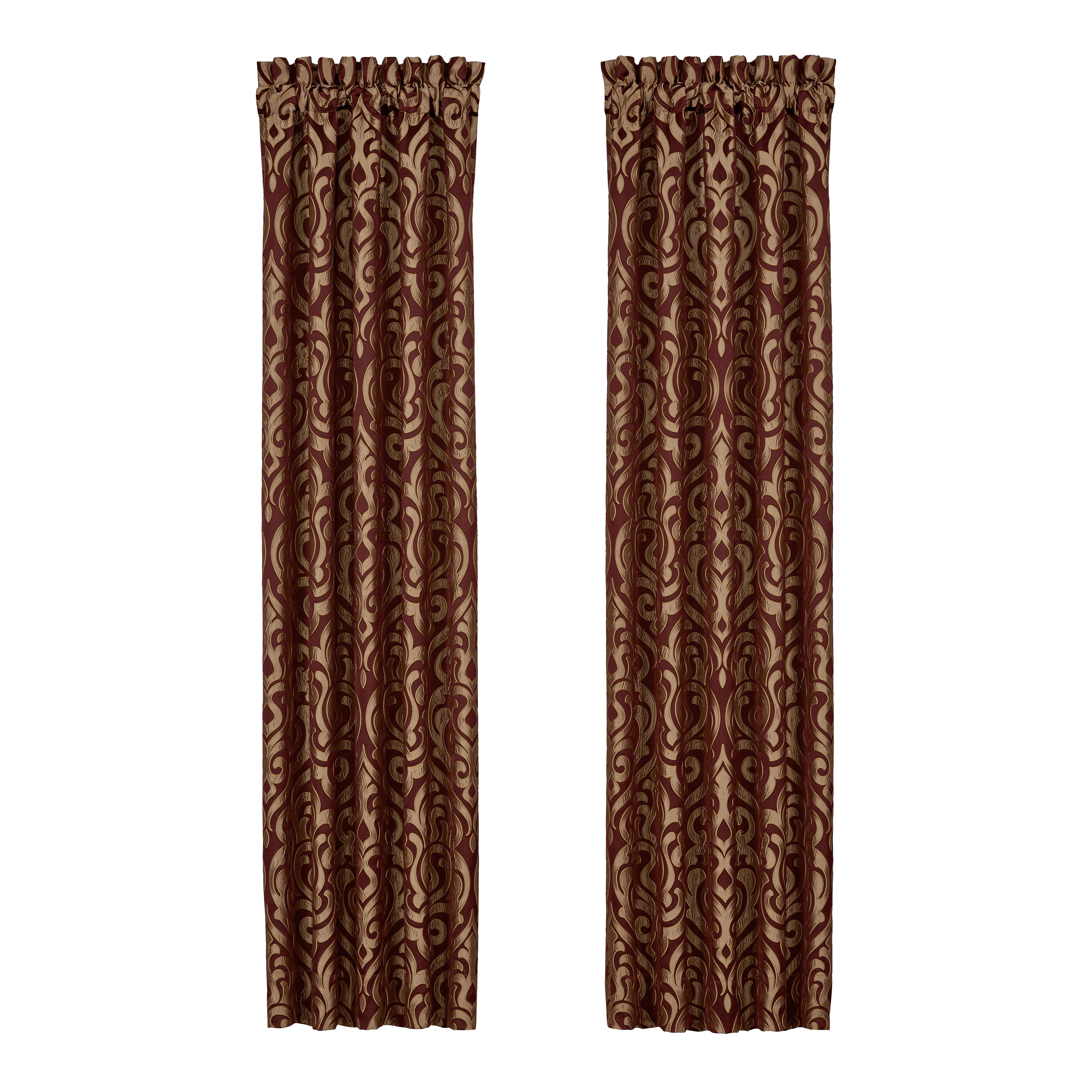 J. Queen New York Renzo 84" Window Panel Pair, Crimson, rollover