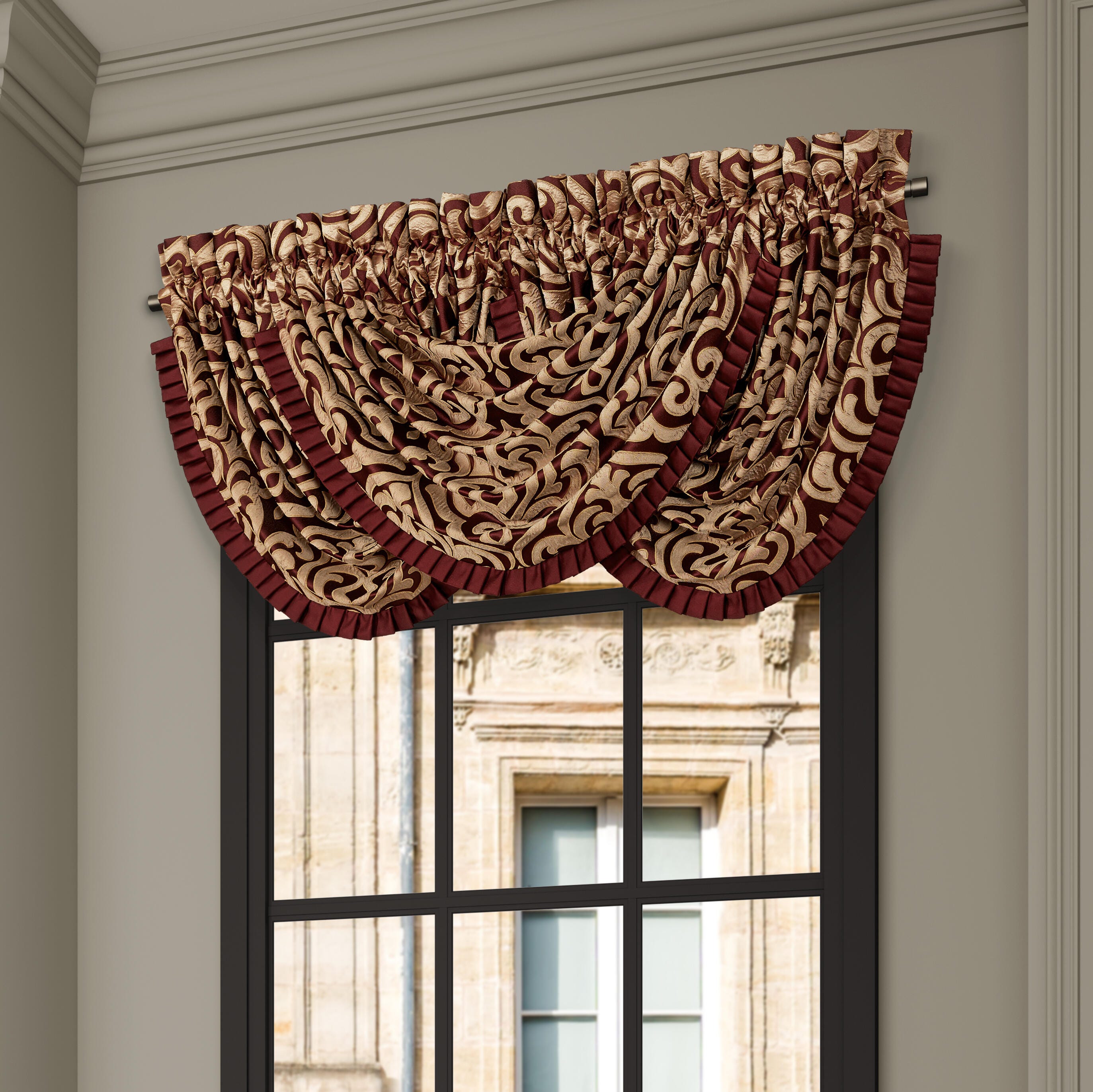 J. Queen New York Renzo Waterfall Valance, , large