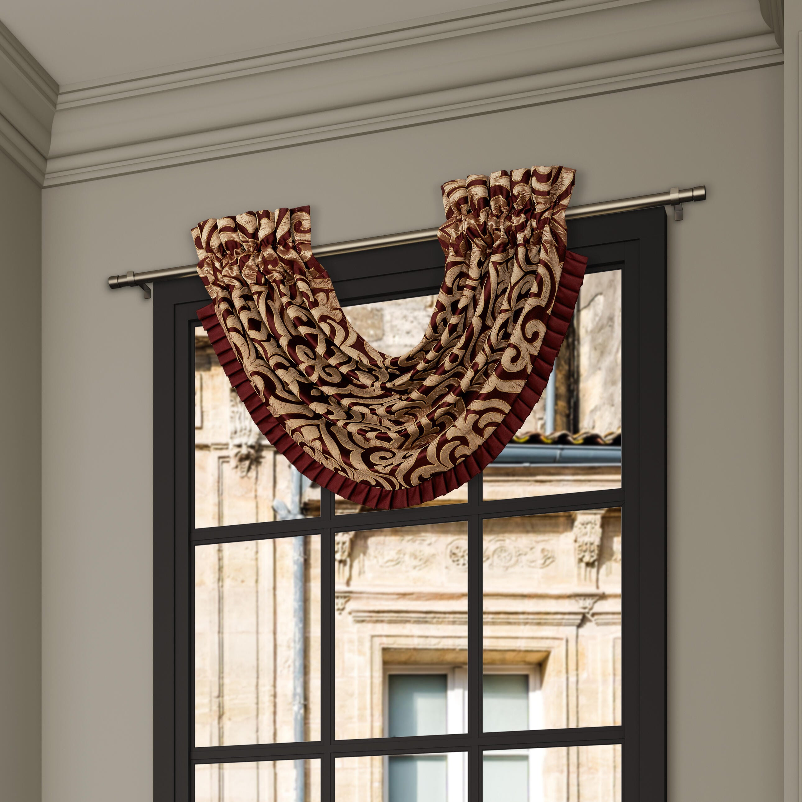 J. Queen New York Renzo Waterfall Valance, , large
