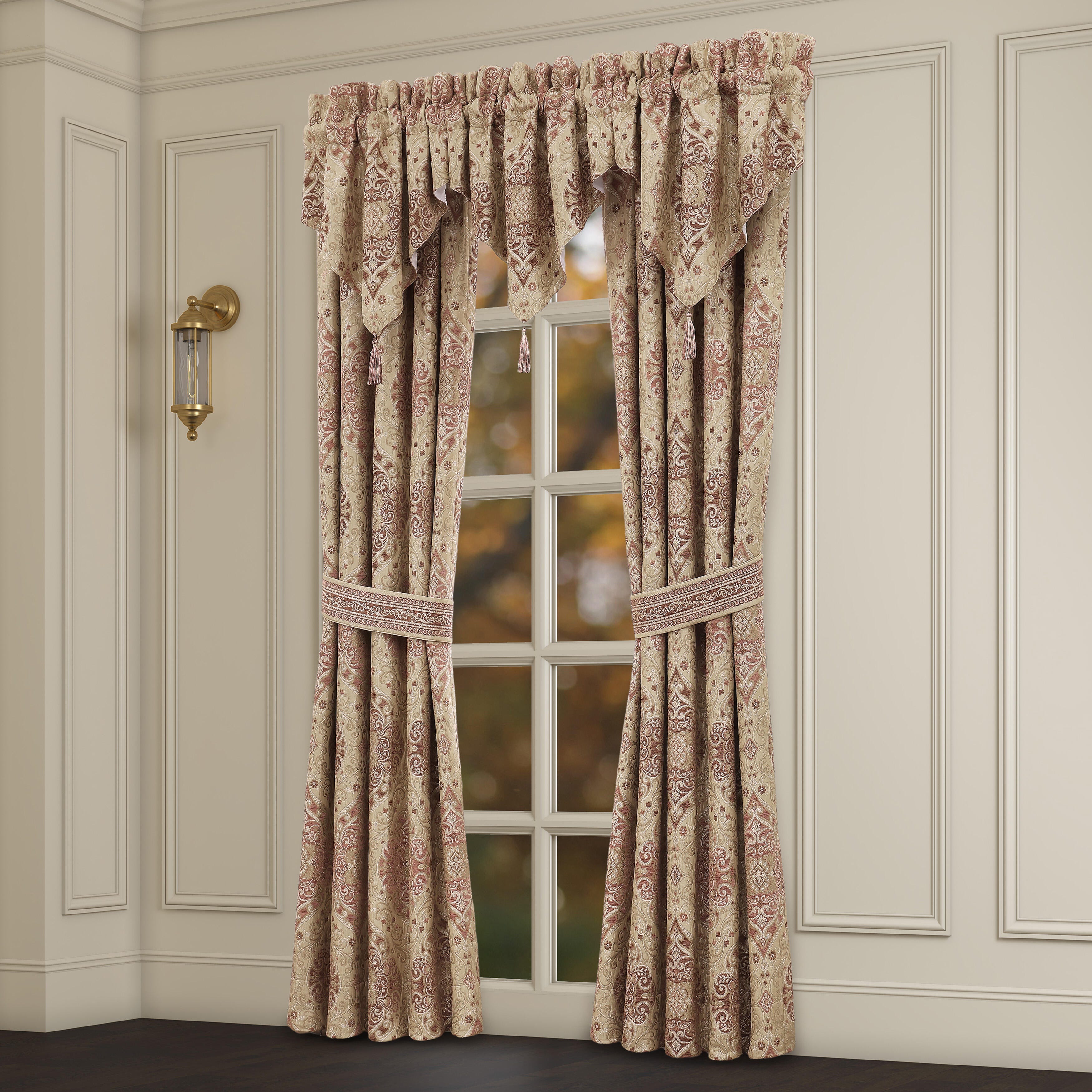 J. Queen New York Weston 84" Window Panel Pair, Terracotta, large
