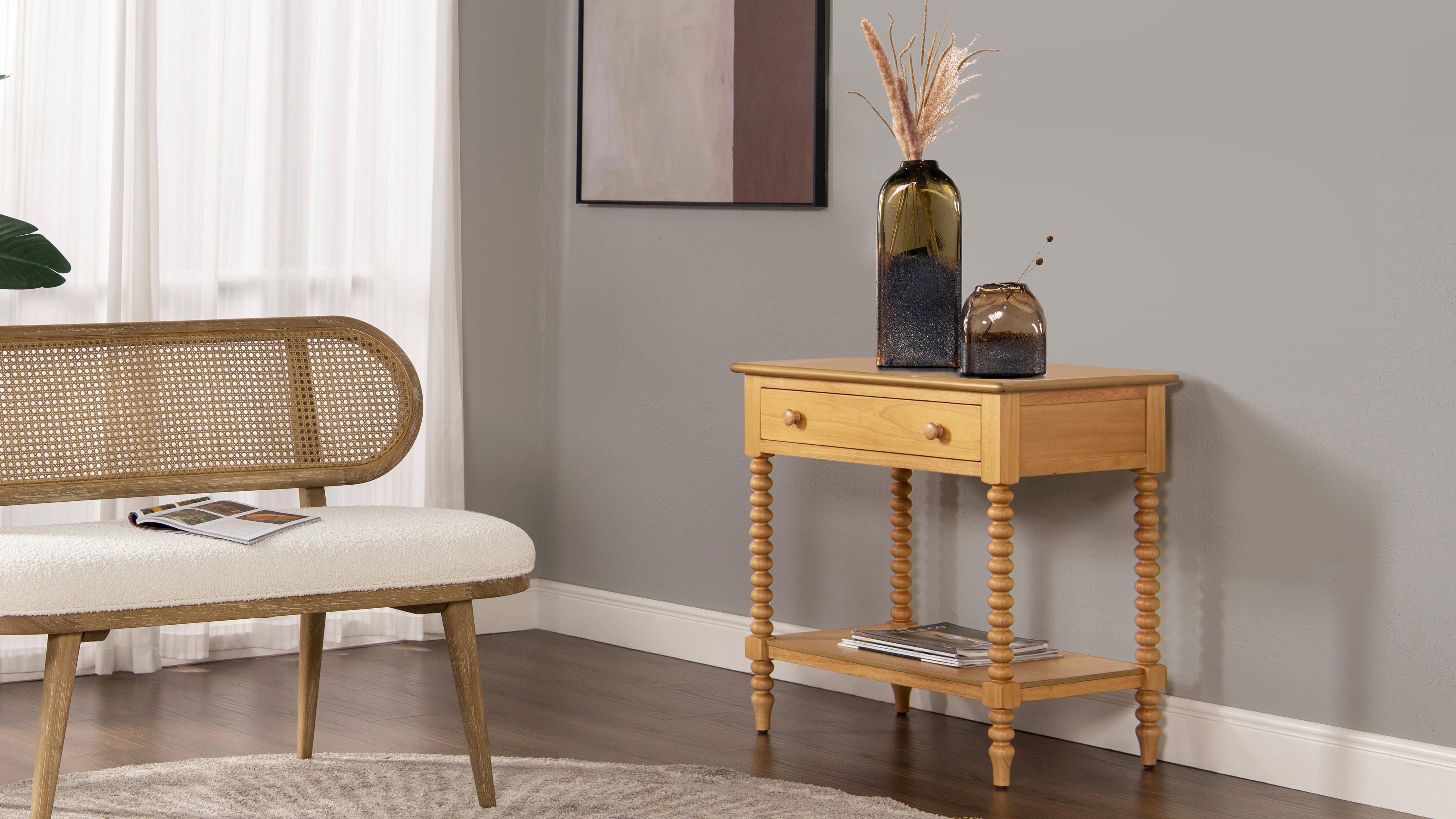 Jennifer Taylor Home Easton 1 Drawer Storage Side Table, , large