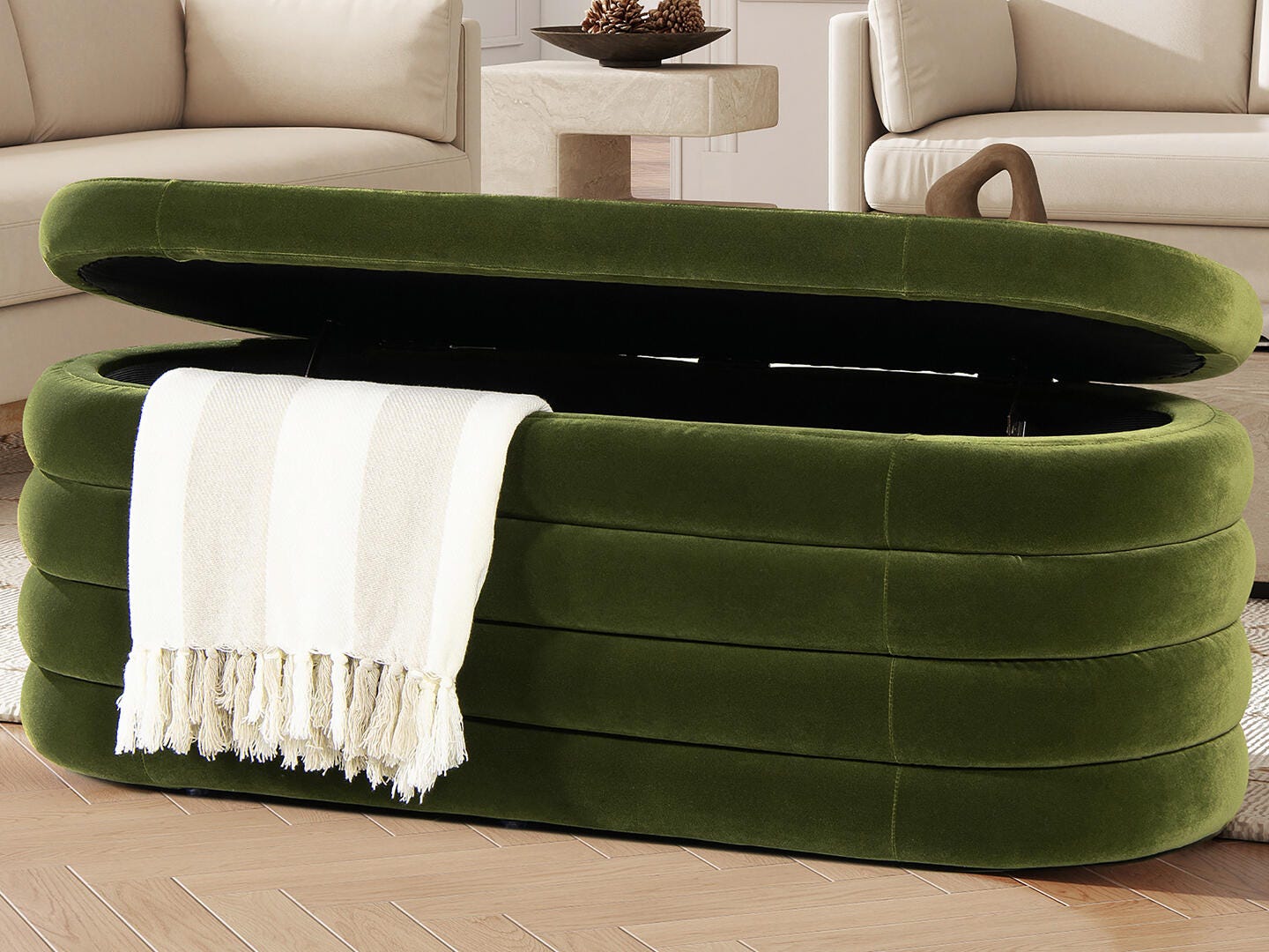 Jennifer Taylor Home Fuji Upholstered Storage Bench, , rollover