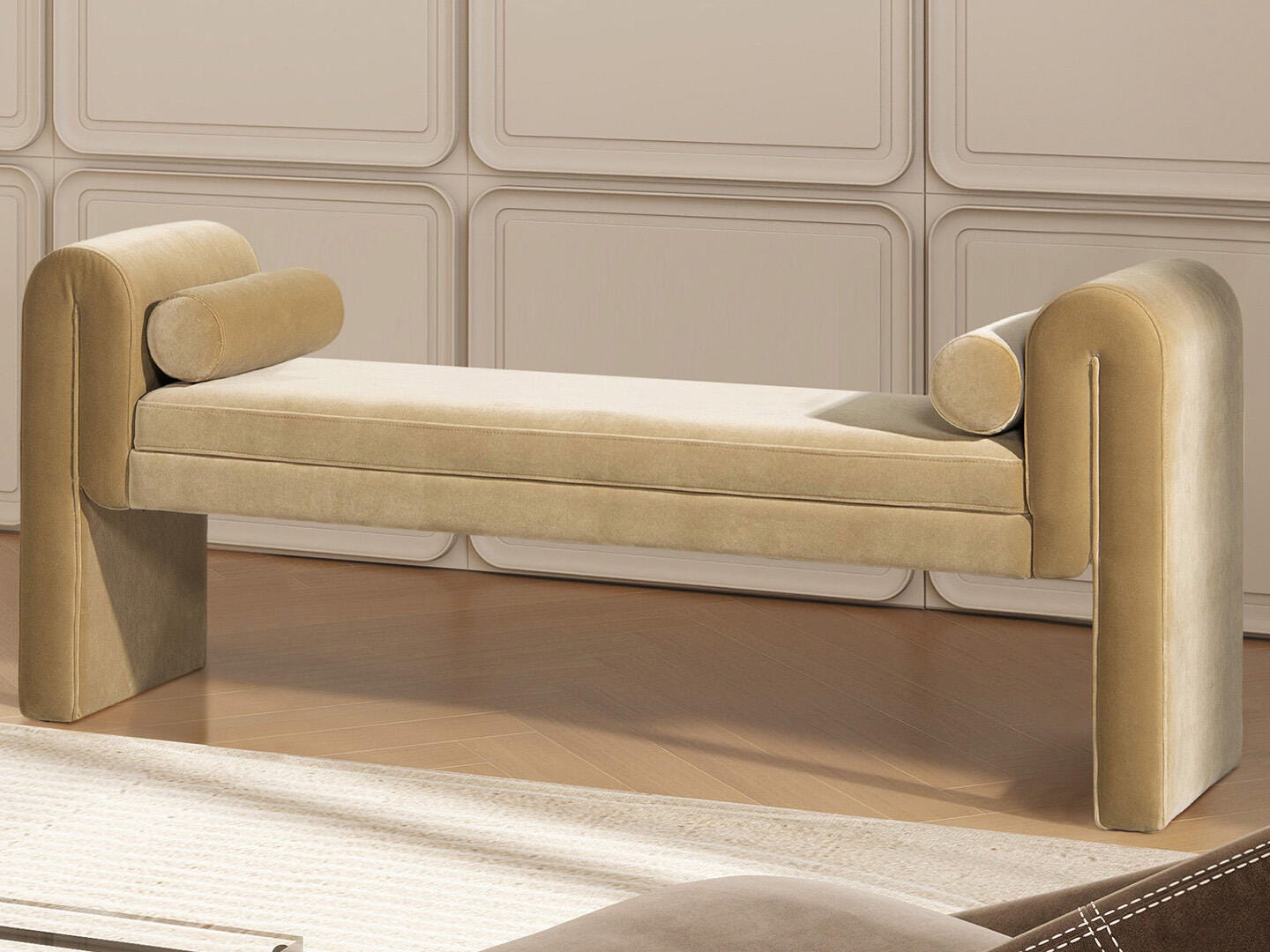 Jennifer Taylor Home Mason Upholstered Bench, , rollover