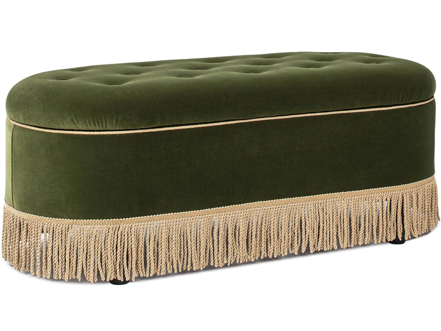 Jennifer Taylor Home Melinda Storage Bench, Olive Green, large