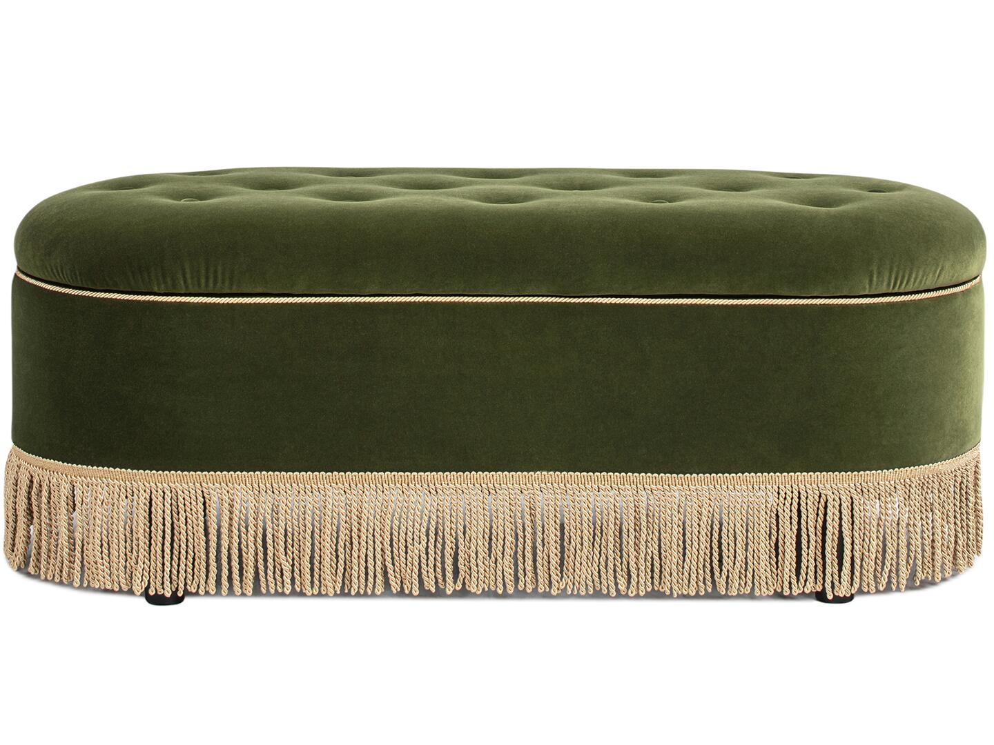 Jennifer Taylor Home Melinda Storage Bench, Olive Green, large