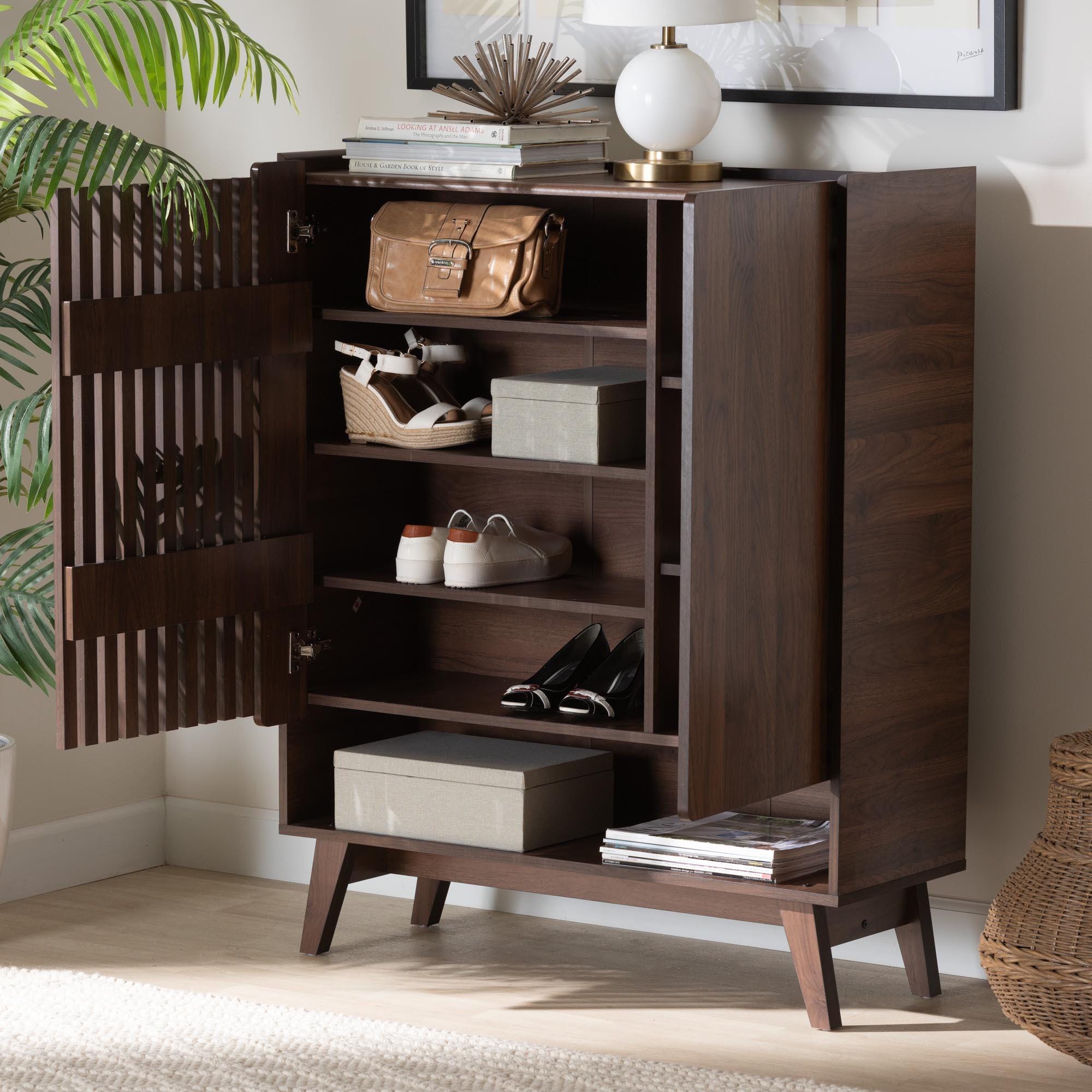Baxton Studio Paricia 2-Door Shoe Cabinet, , large