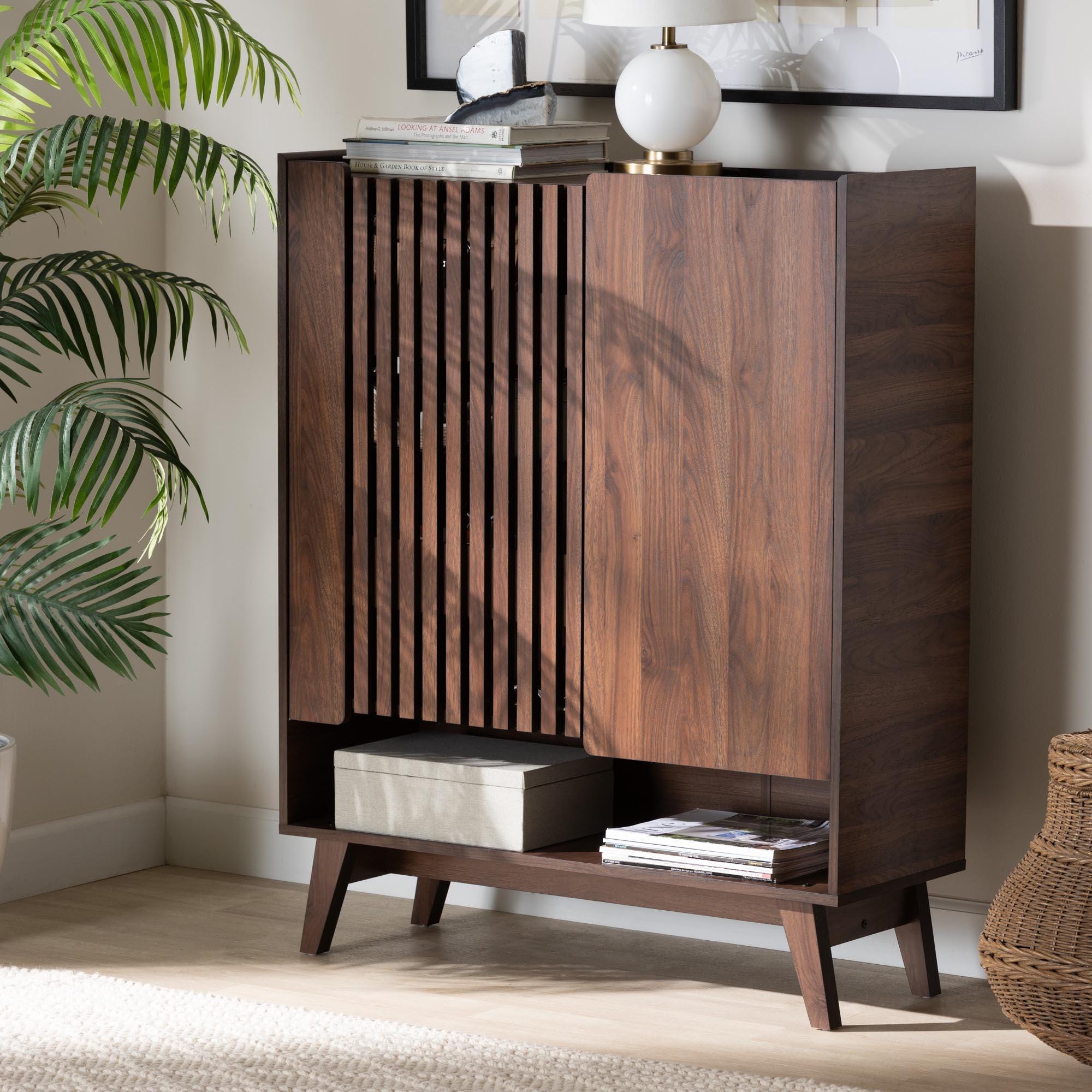 Baxton Studio Paricia 2-Door Shoe Cabinet, , large
