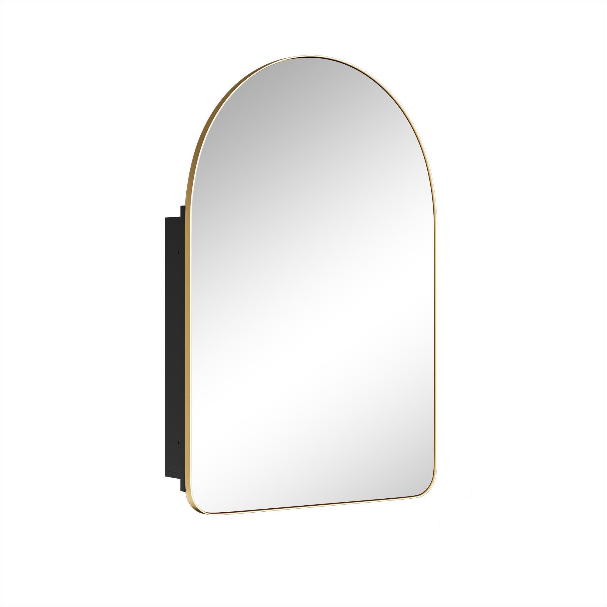 Dovelina Luminare Medicine Cabinet with Mirror, Gold, large