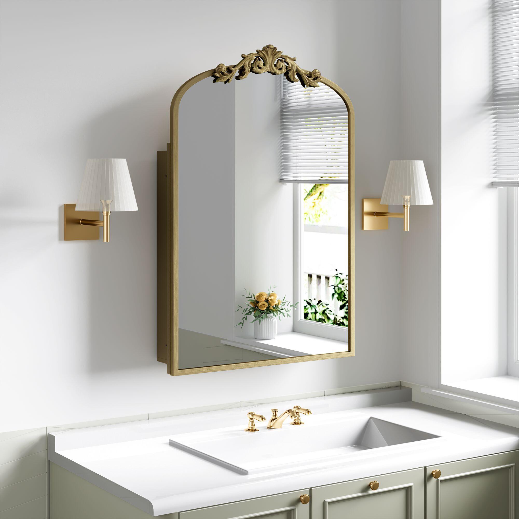 Dovelina Luminare Decorative Arch Medicine Cabinet with Mirror, , rollover
