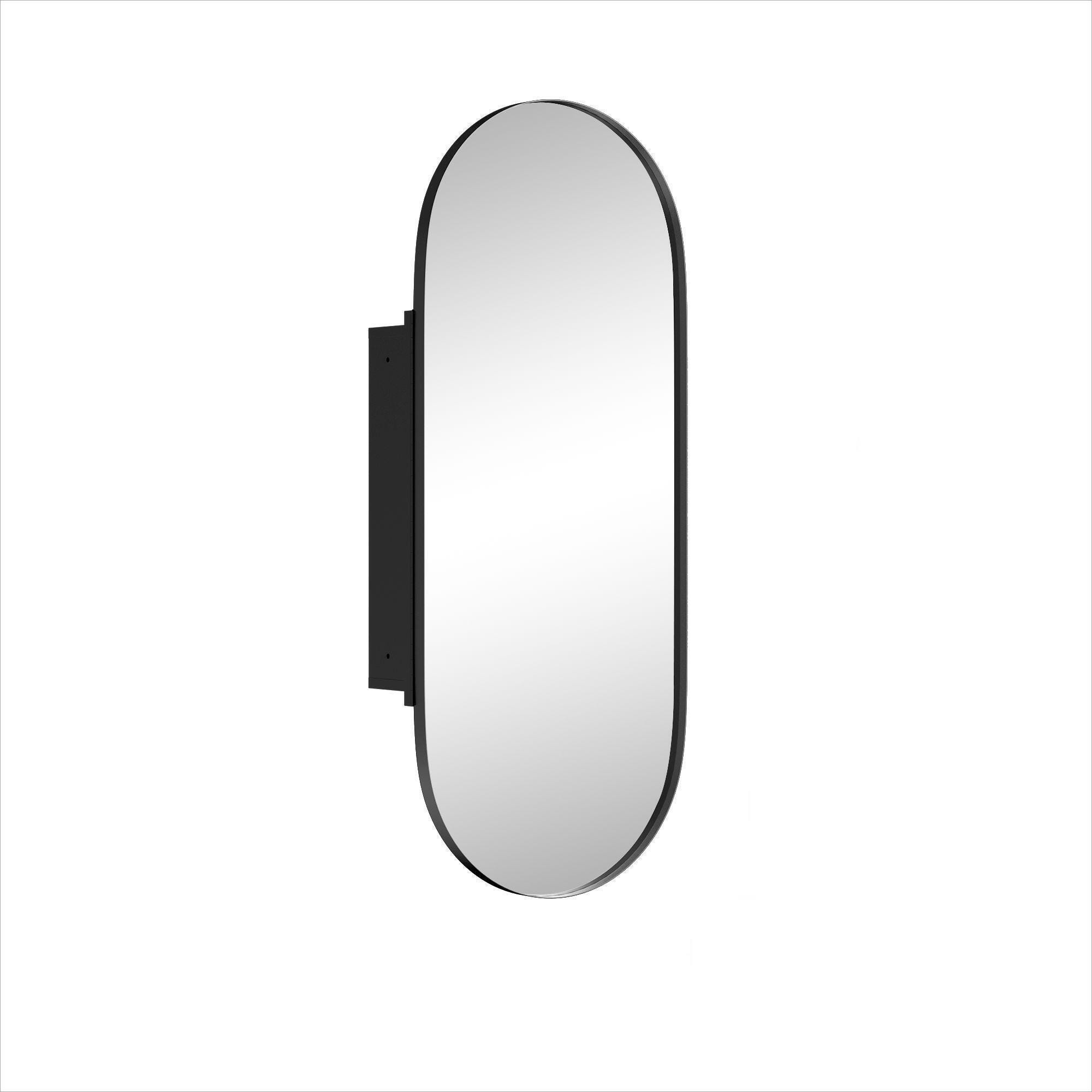 Dovelina Luminare Oval Medicine Cabinet with Mirror, , large