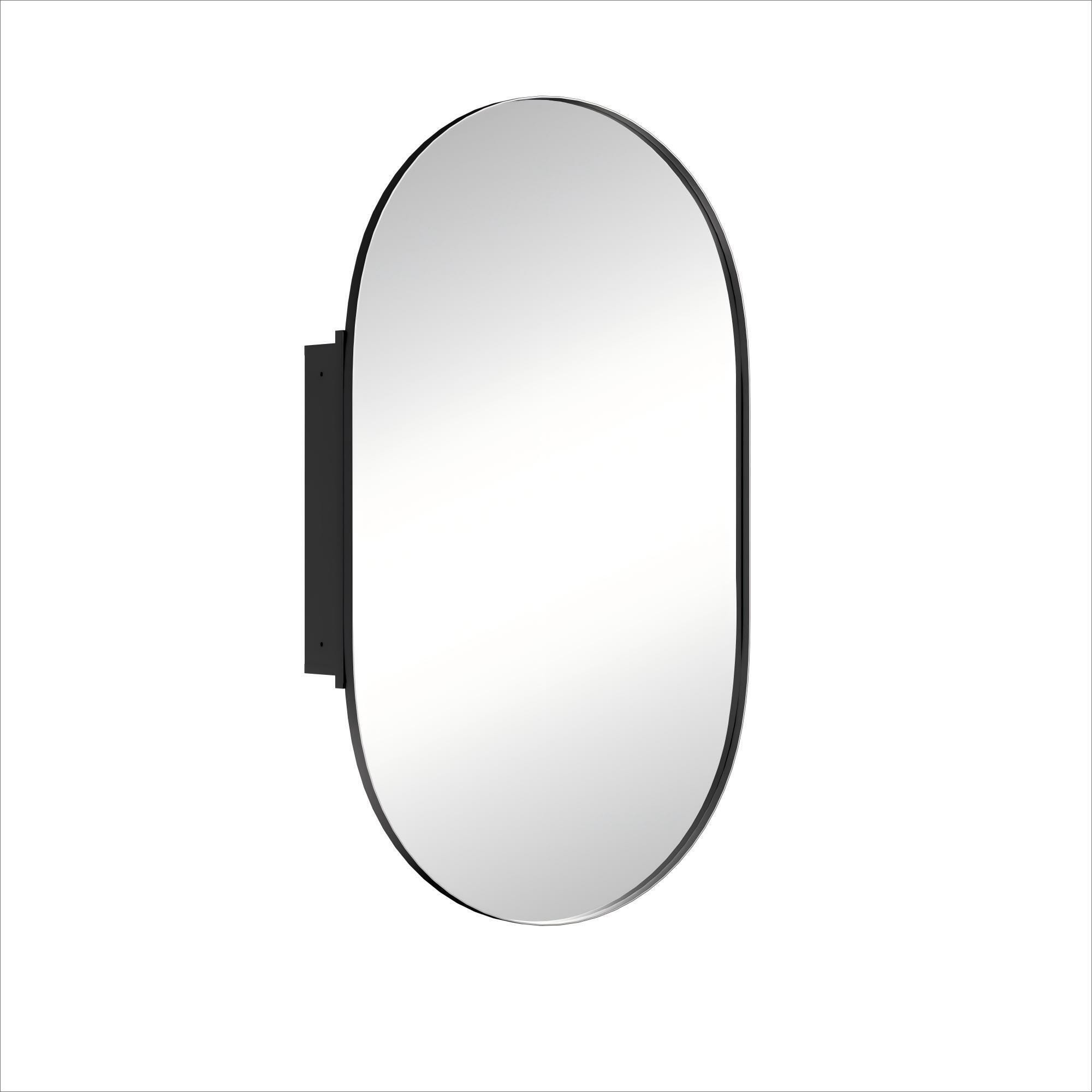 Dovelina Luminare Oval Medicine Cabinet with Mirror, , large