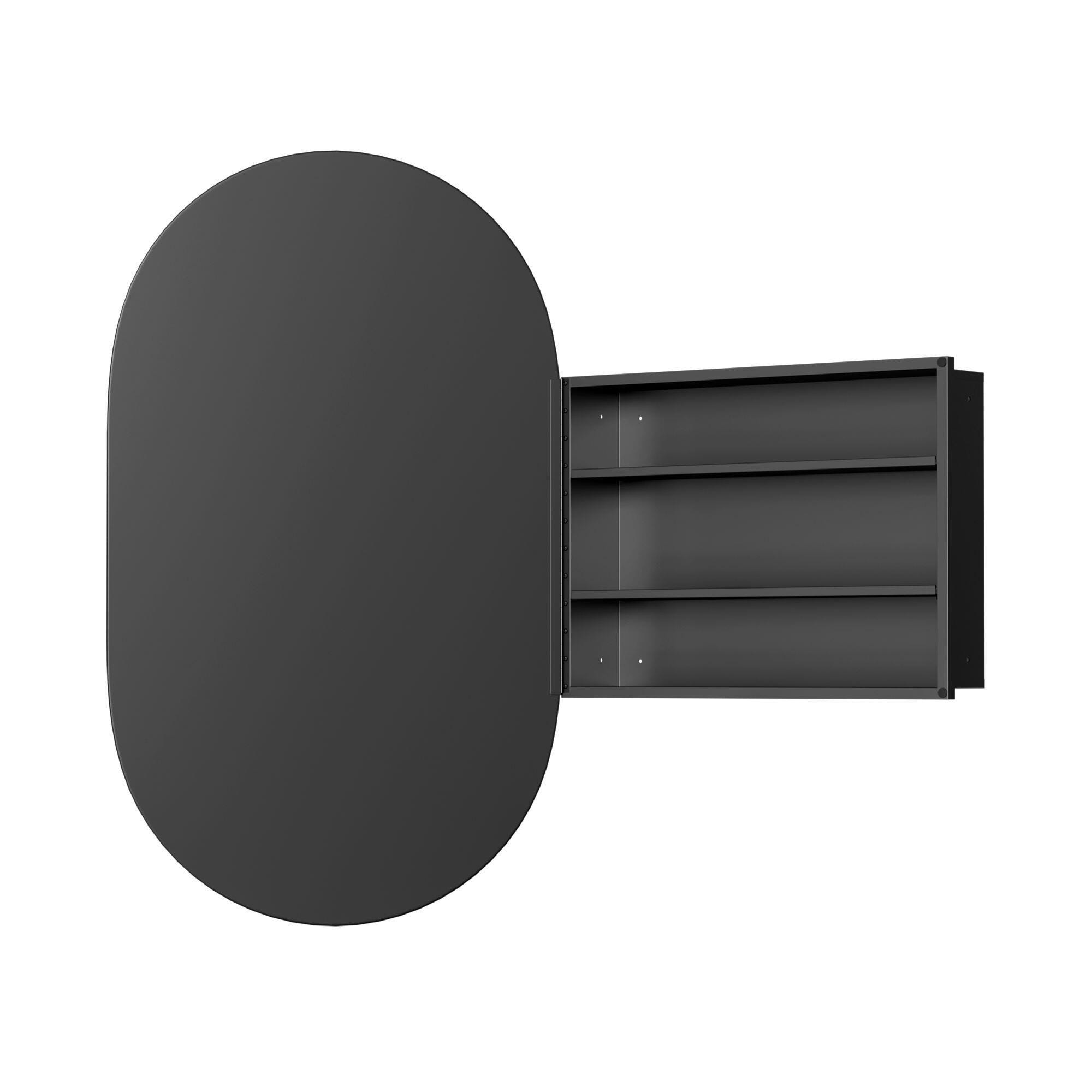 Dovelina Luminare Oval Medicine Cabinet with Mirror, , large