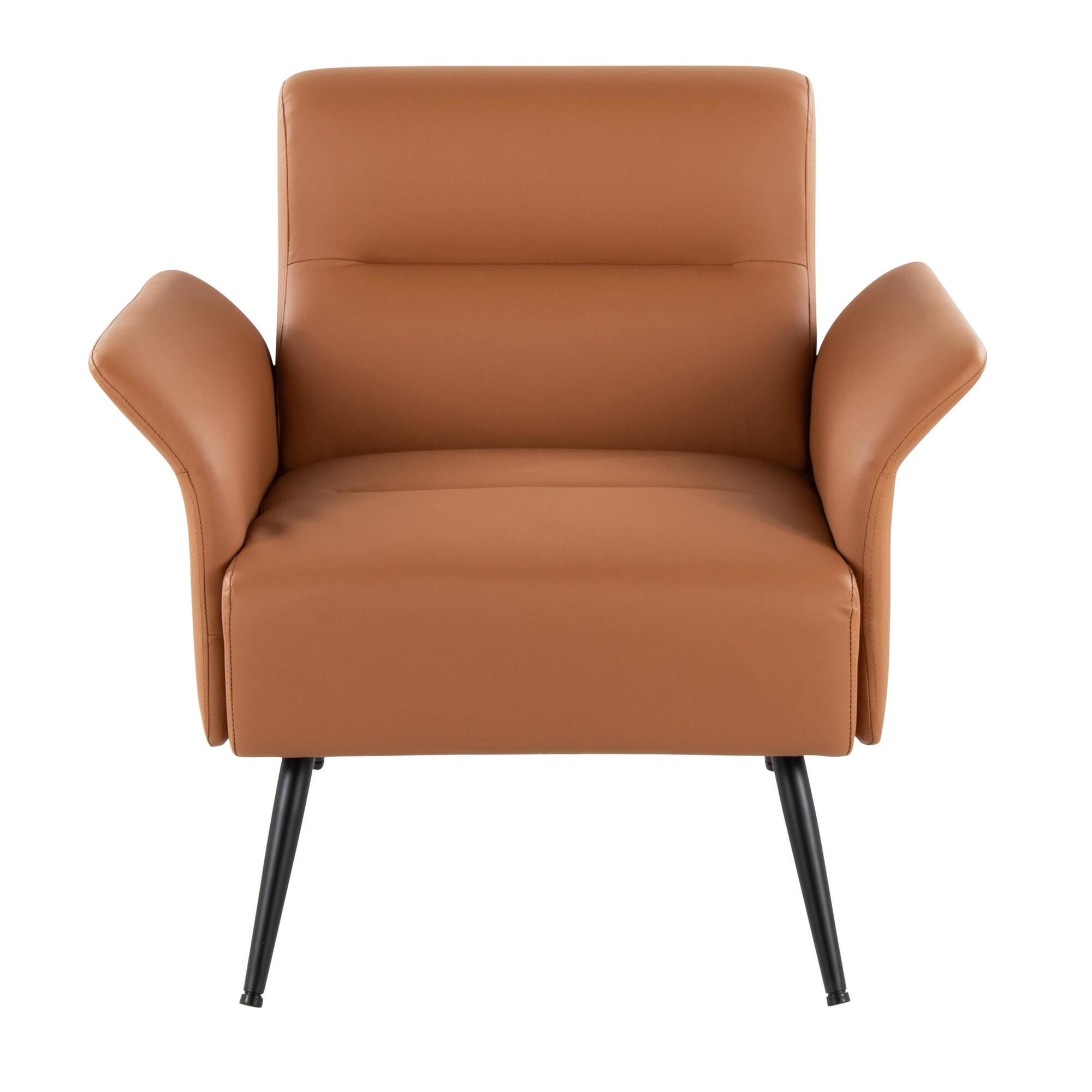 LumiSource Petal Accent Chair, Camel, large
