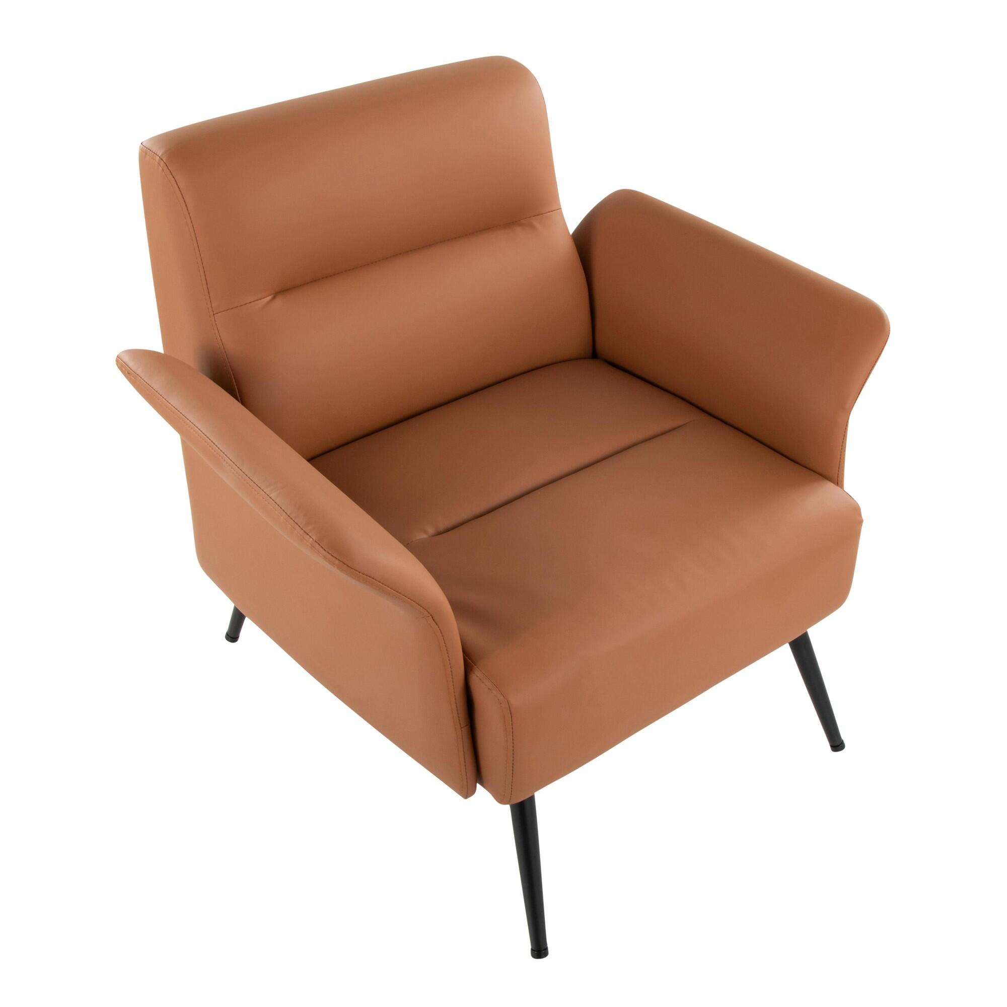 LumiSource Petal Accent Chair, Camel, large