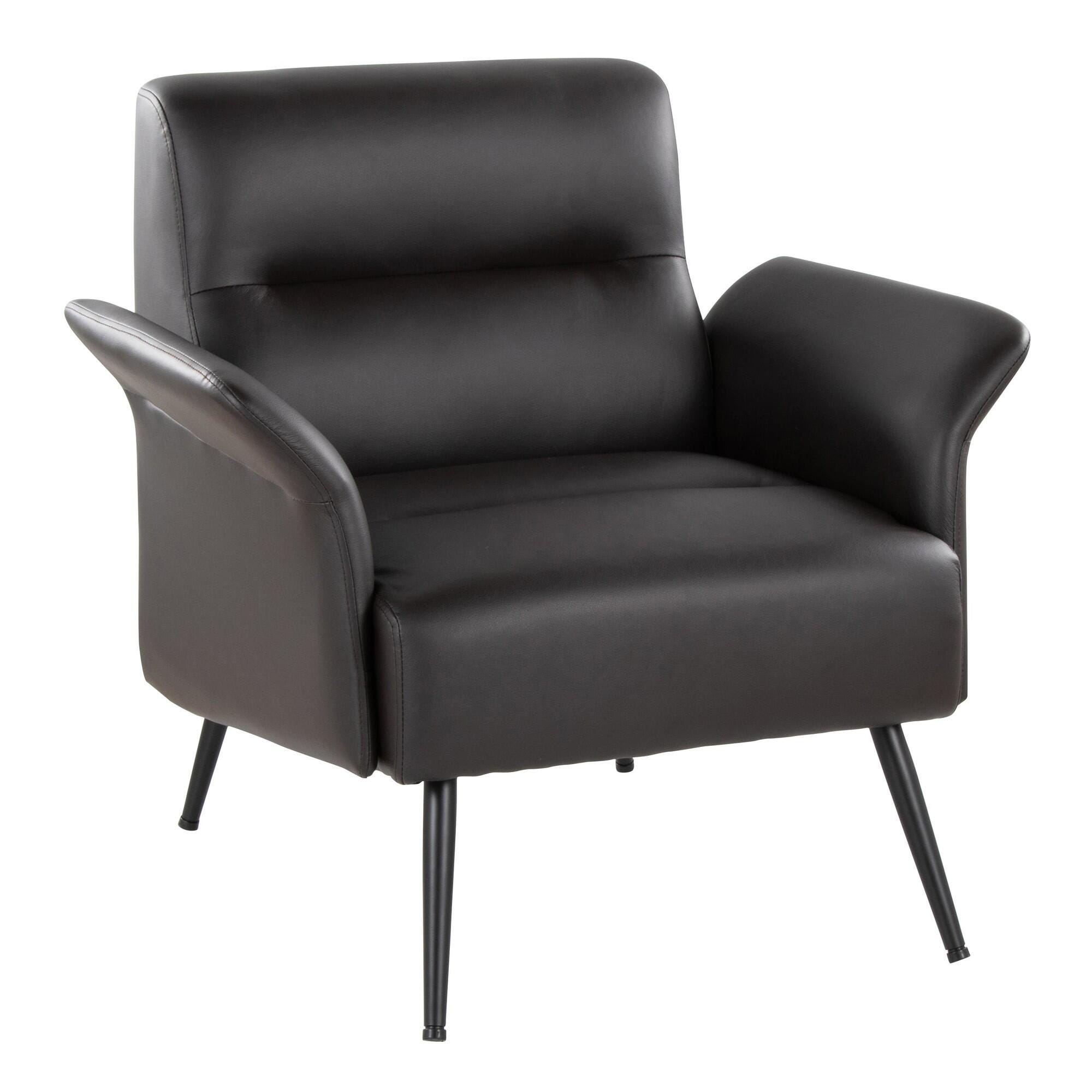 LumiSource Petal Accent Chair, Espresso, large