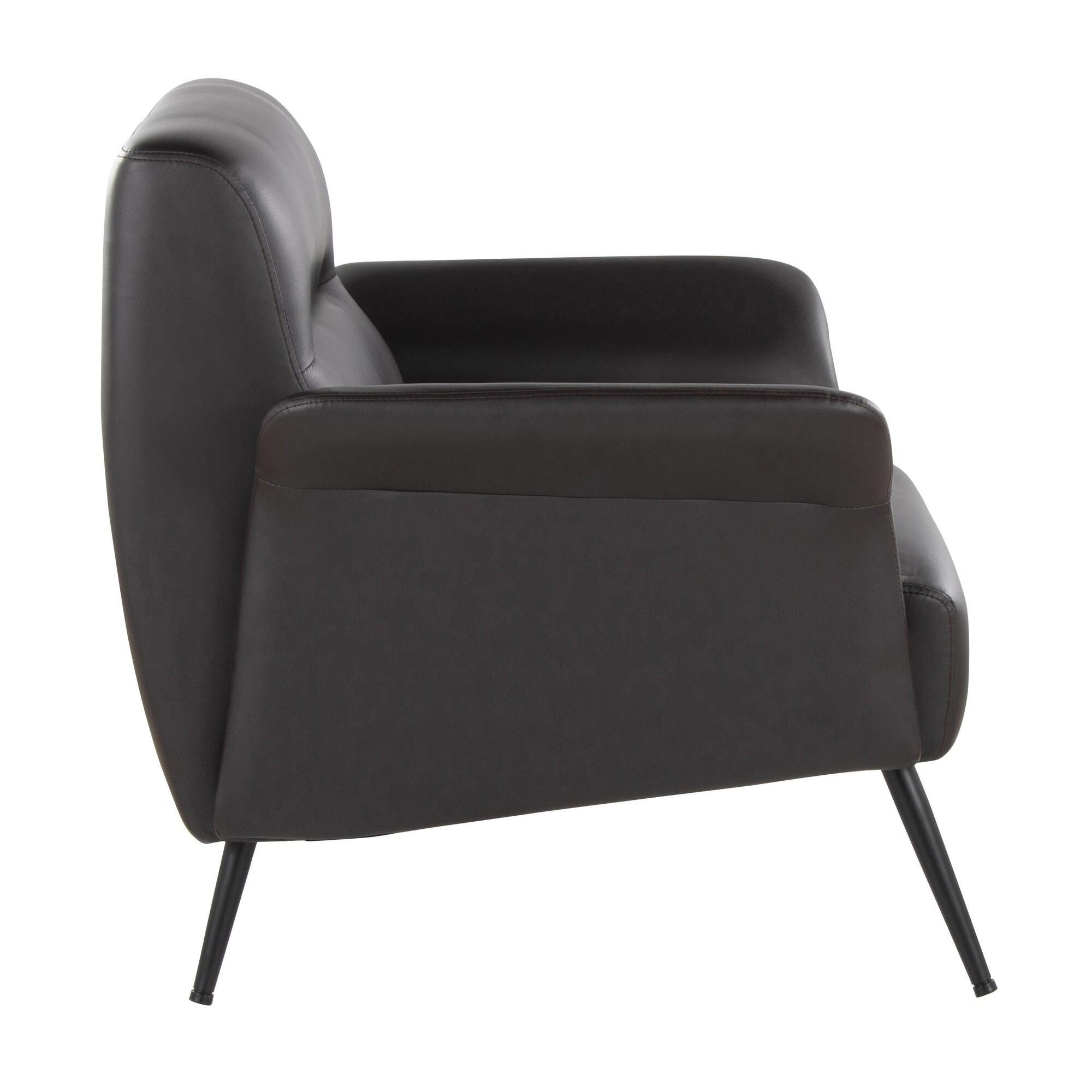 LumiSource Petal Accent Chair, Espresso, large