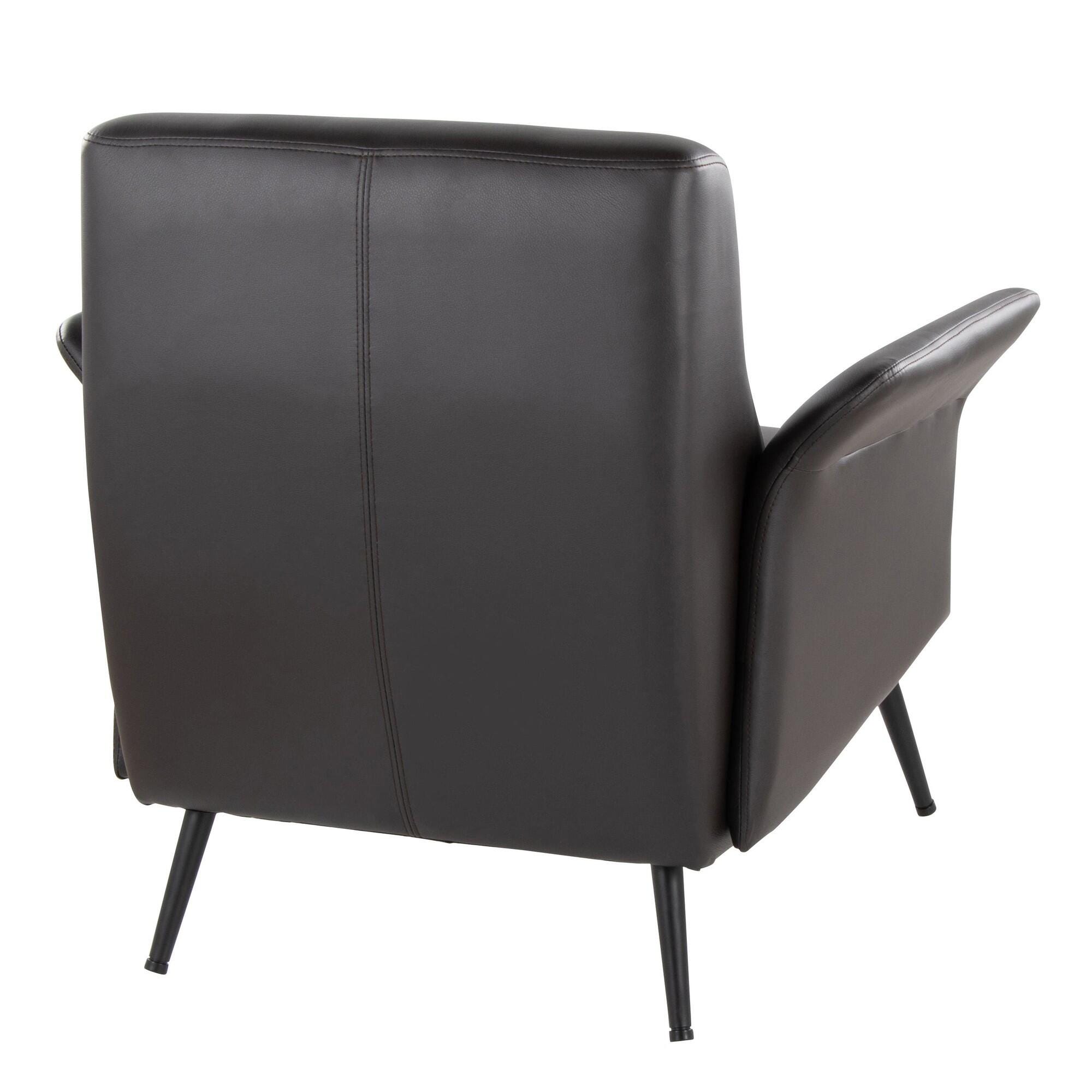 LumiSource Petal Accent Chair, Espresso, large