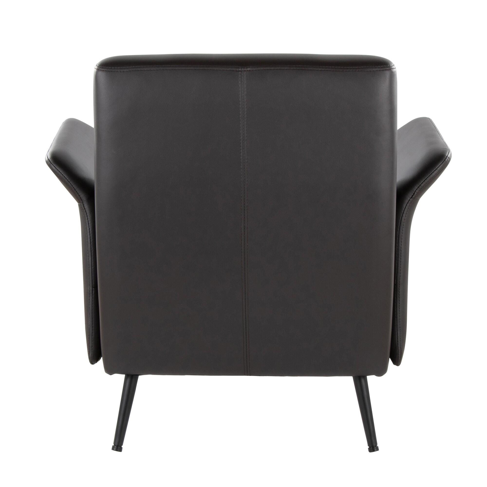 LumiSource Petal Accent Chair, Espresso, large