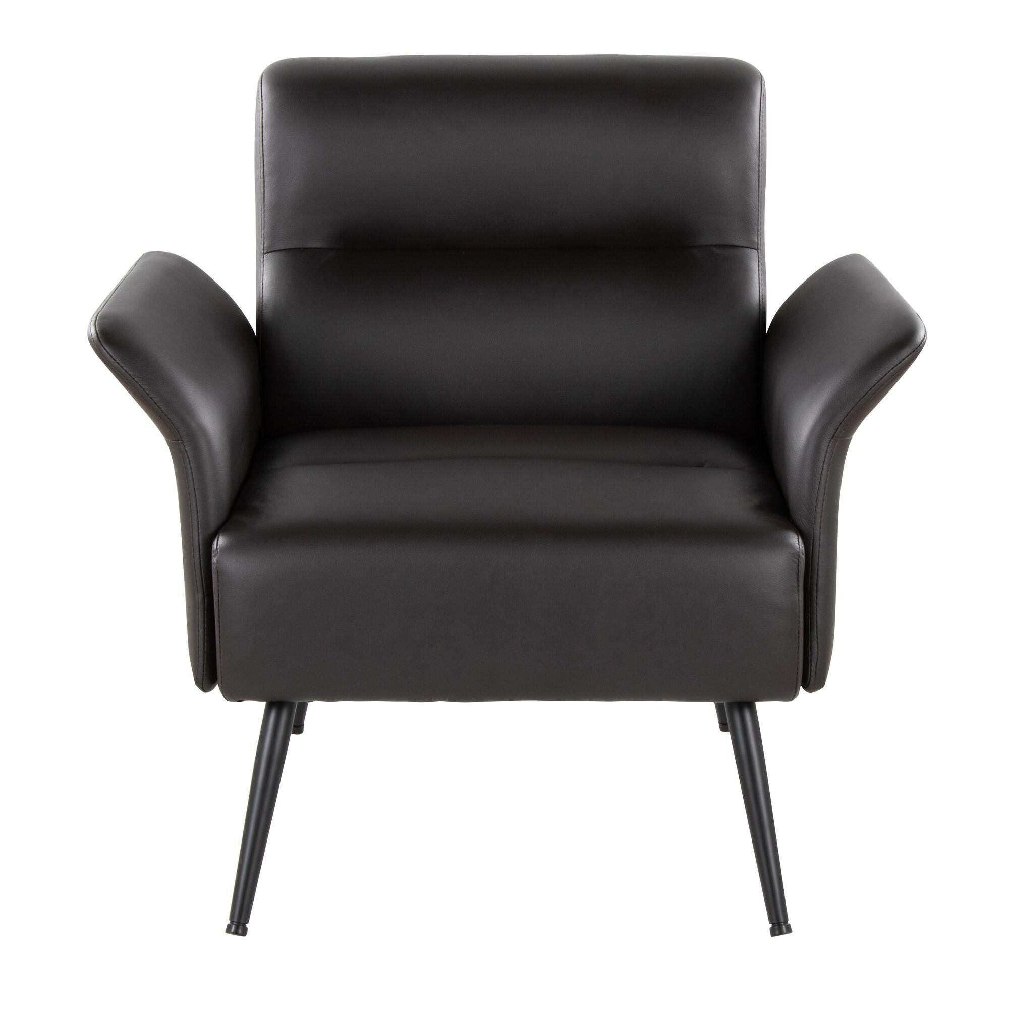 LumiSource Petal Accent Chair, Espresso, large