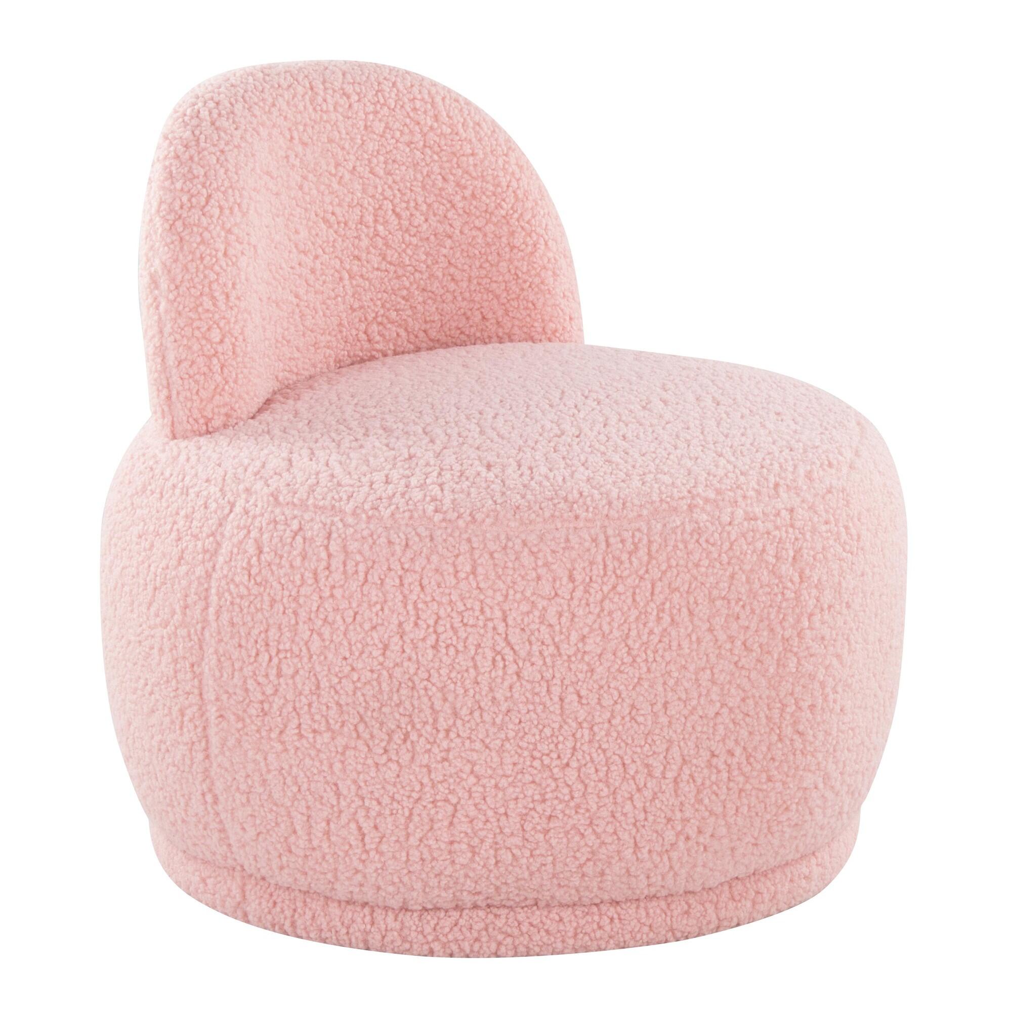 LumiSource Kimi Accent Chair, Pink, large