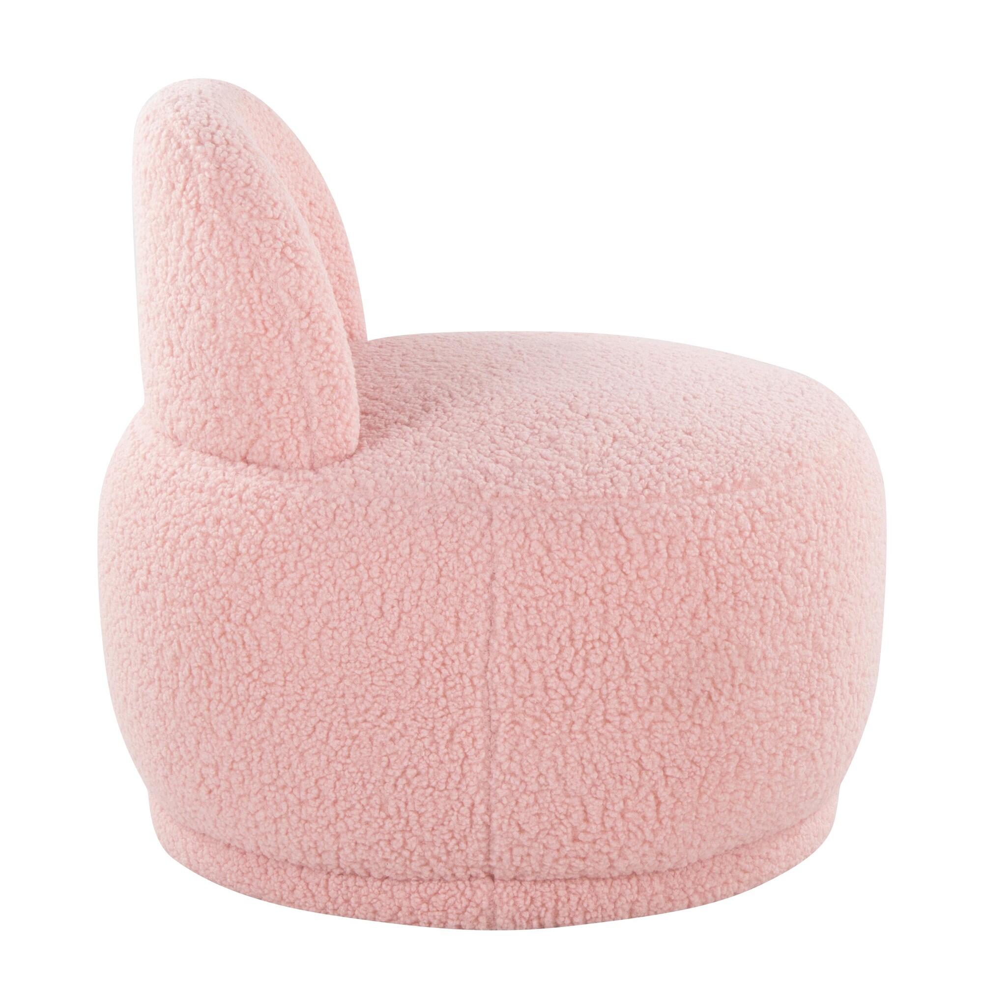 LumiSource Kimi Accent Chair, Pink, large