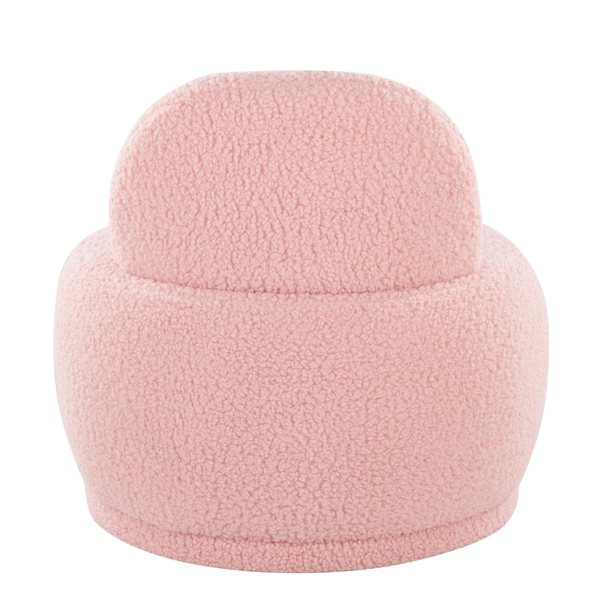 LumiSource Kimi Accent Chair, Pink, large