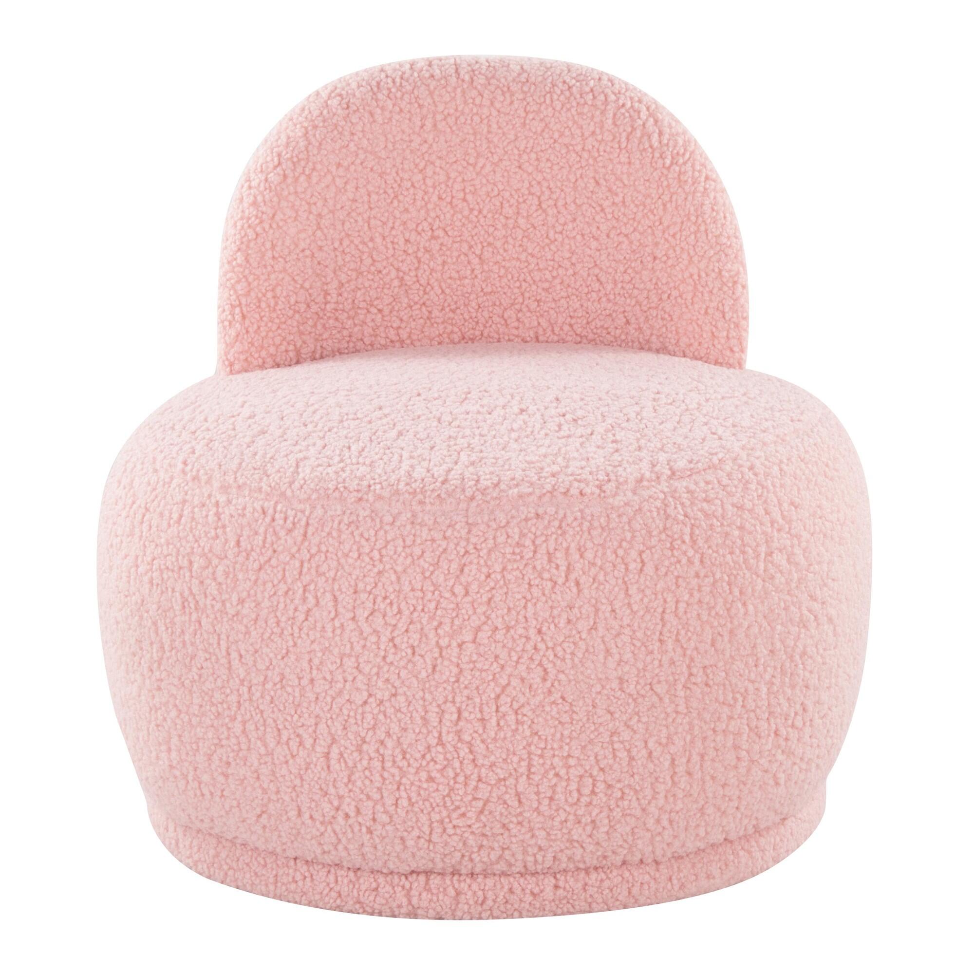 LumiSource Kimi Accent Chair, Pink, large