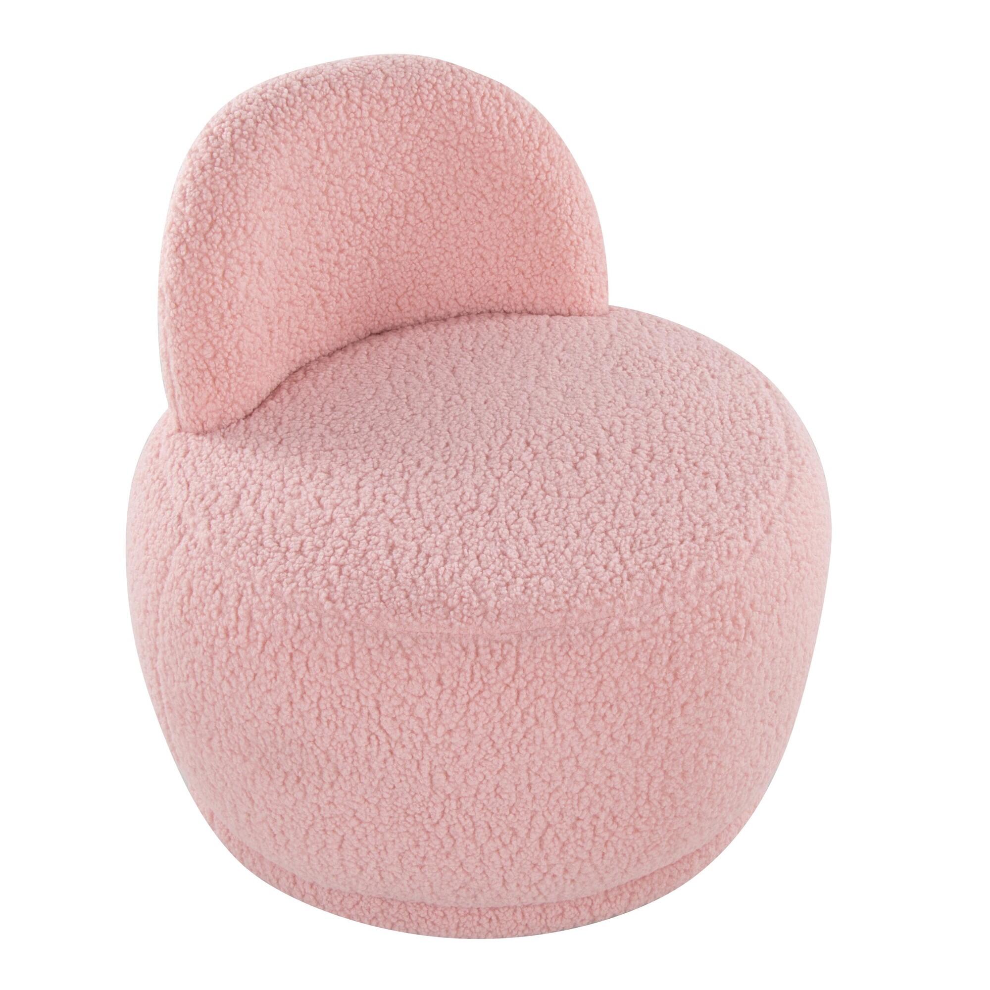 LumiSource Kimi Accent Chair, Pink, large