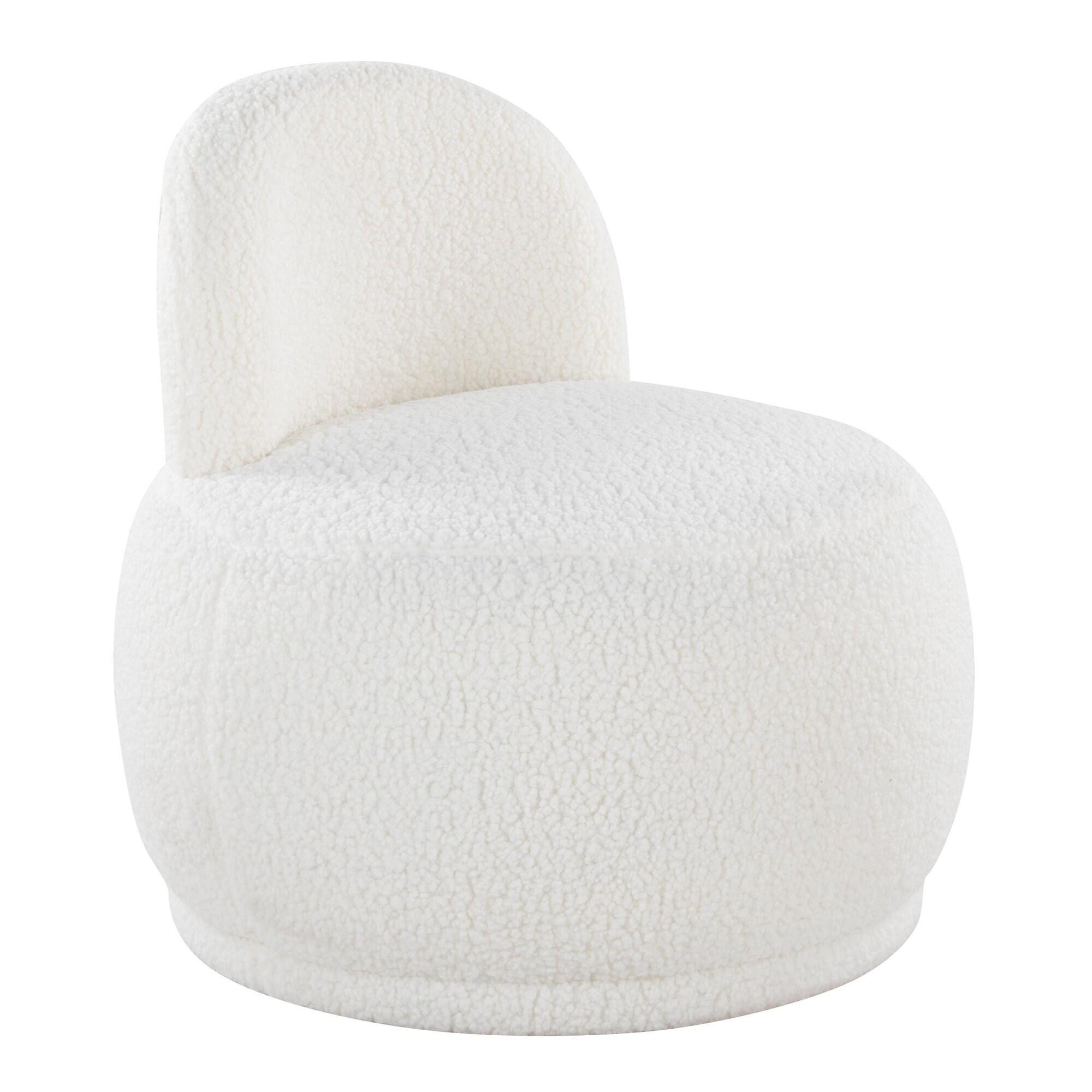 LumiSource Kimi Accent Chair, White, large