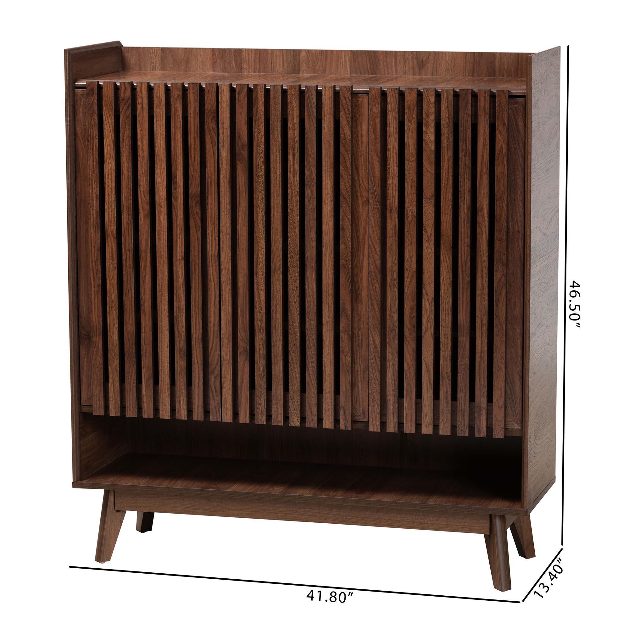 Baxton Studio Delaire 3-Door Shoe Cabinet, , large