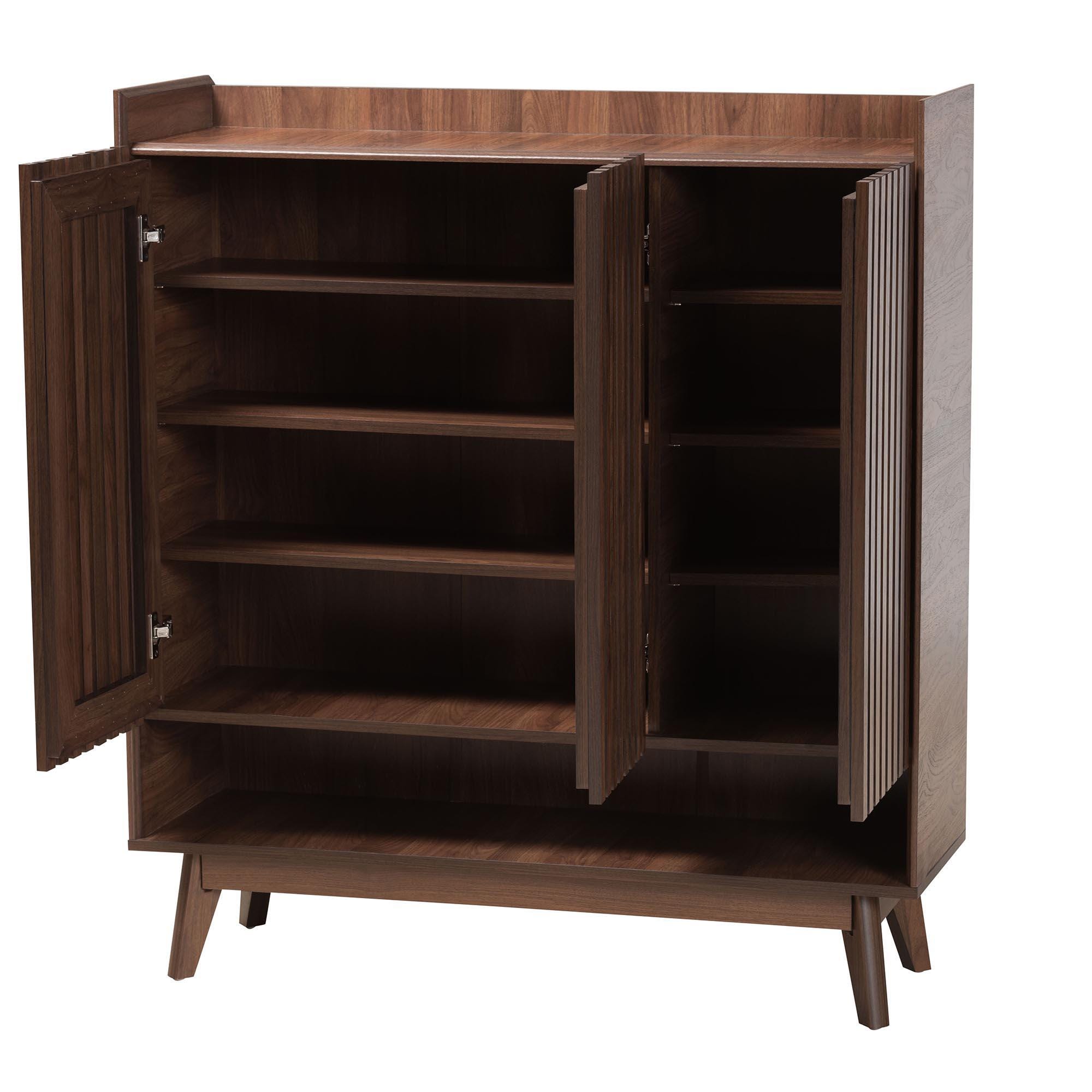 Baxton Studio Delaire 3-Door Shoe Cabinet, , large