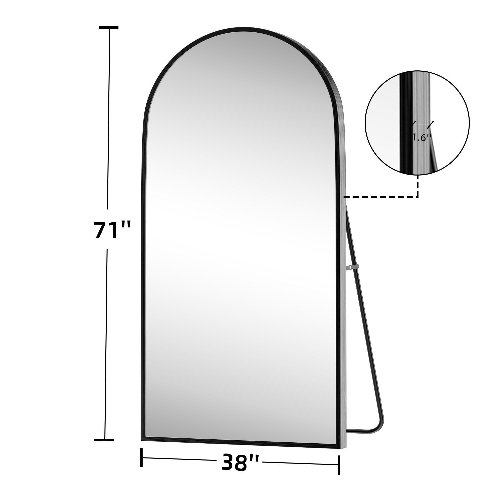 Dovelina Feronia Frame Arch Floor Mirror, , large