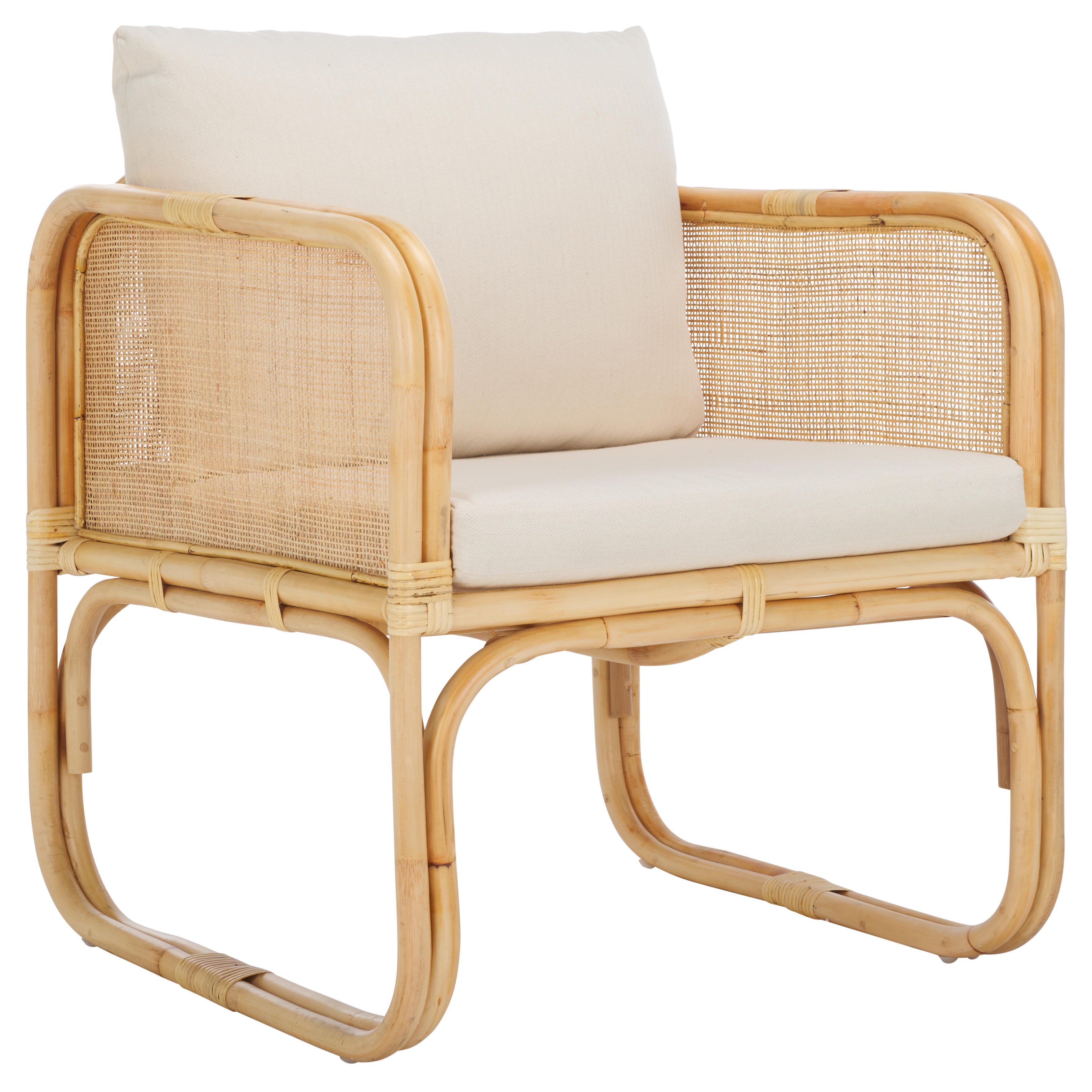 Safavieh Alybeth Accent Chair, White/Natural, large