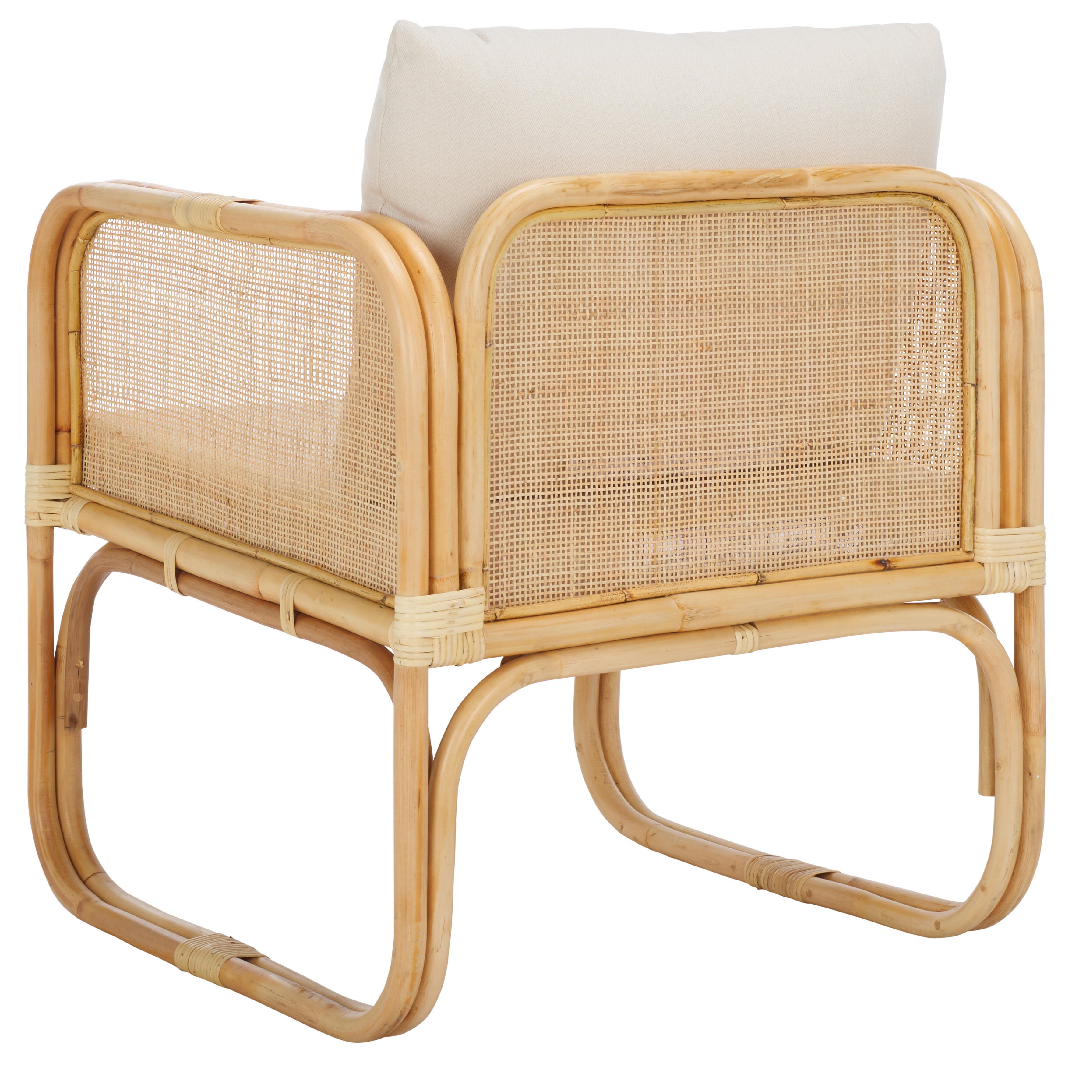 Safavieh Alybeth Accent Chair, White/Natural, large