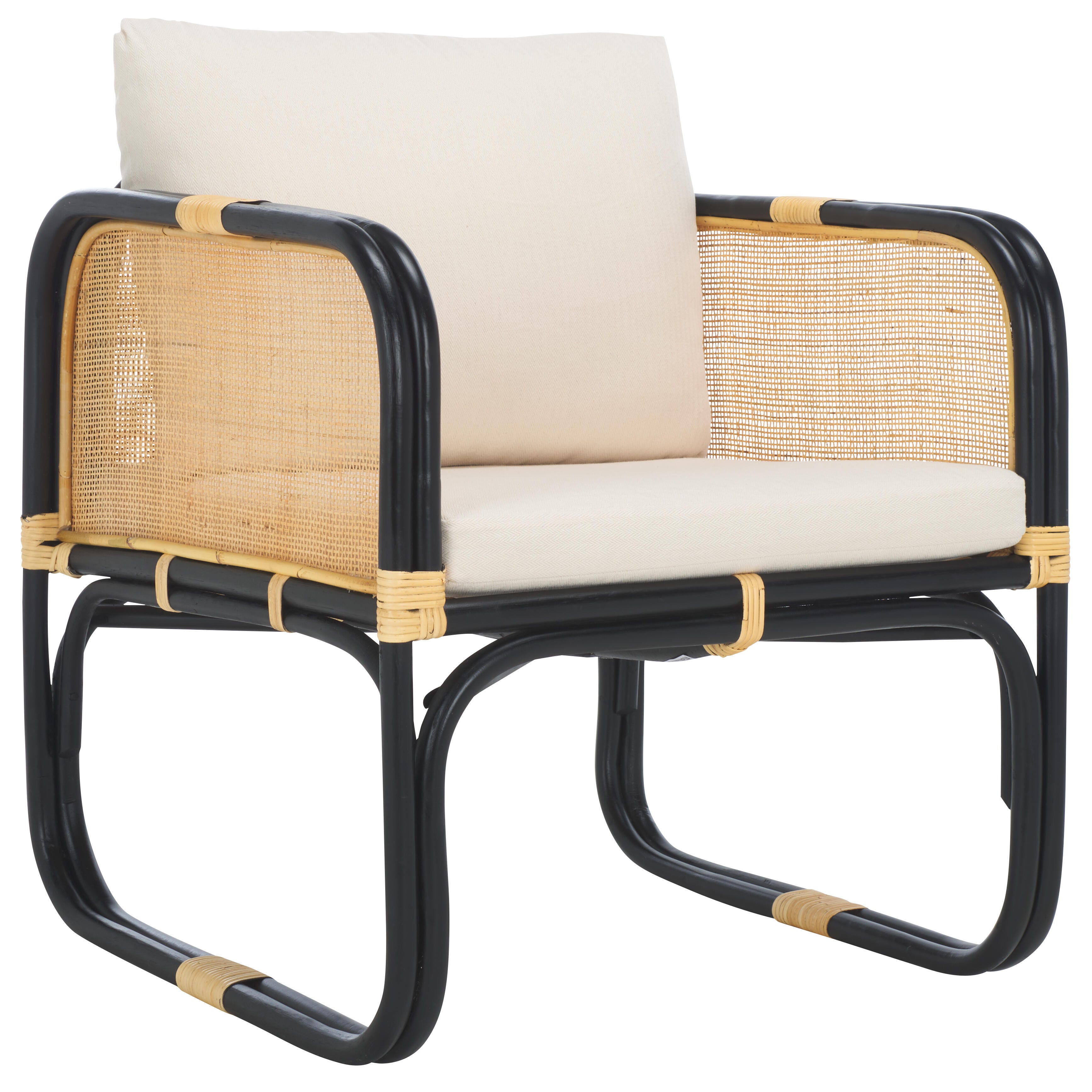 Safavieh Alybeth Accent Chair, White/Black, large