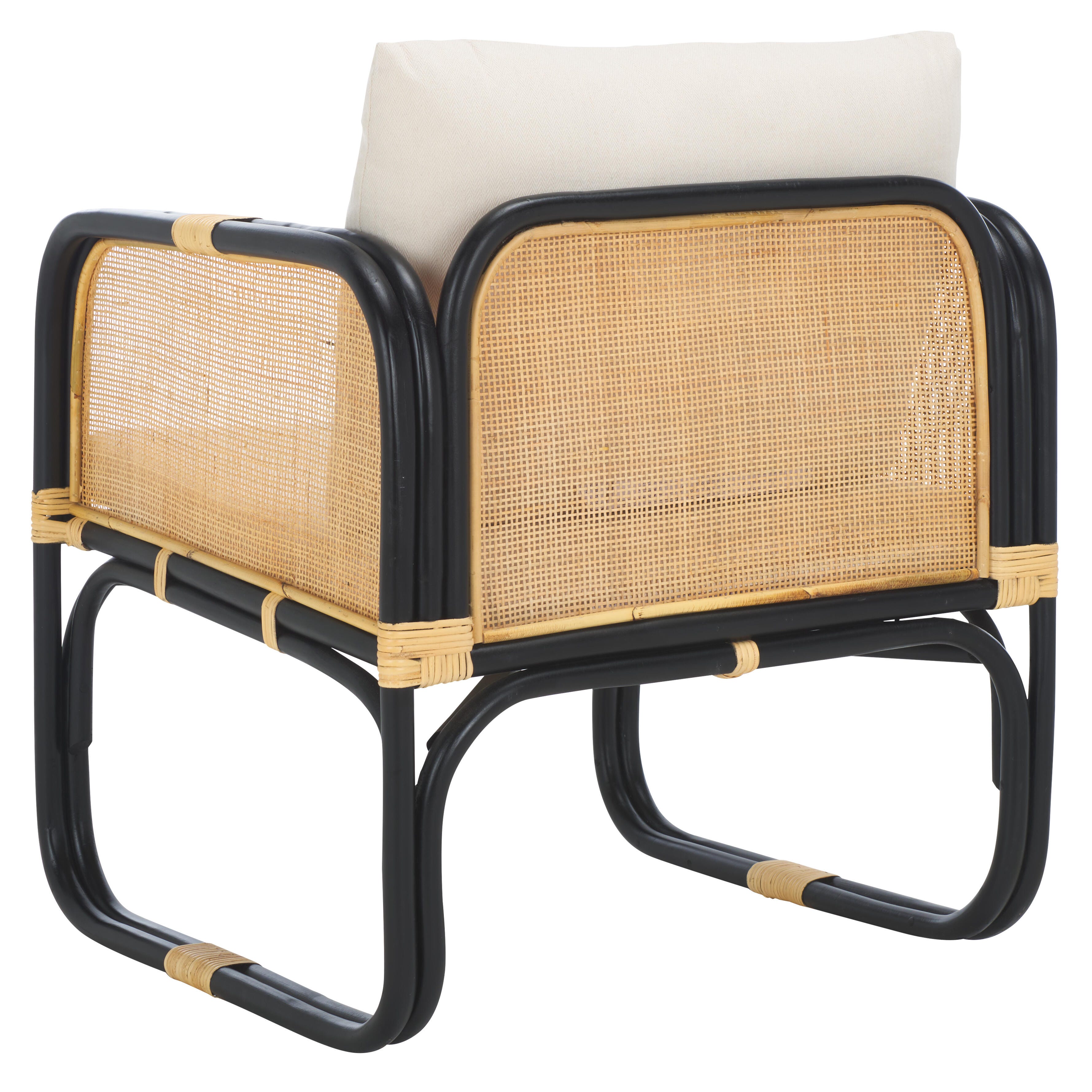 Safavieh Alybeth Accent Chair, White/Black, large