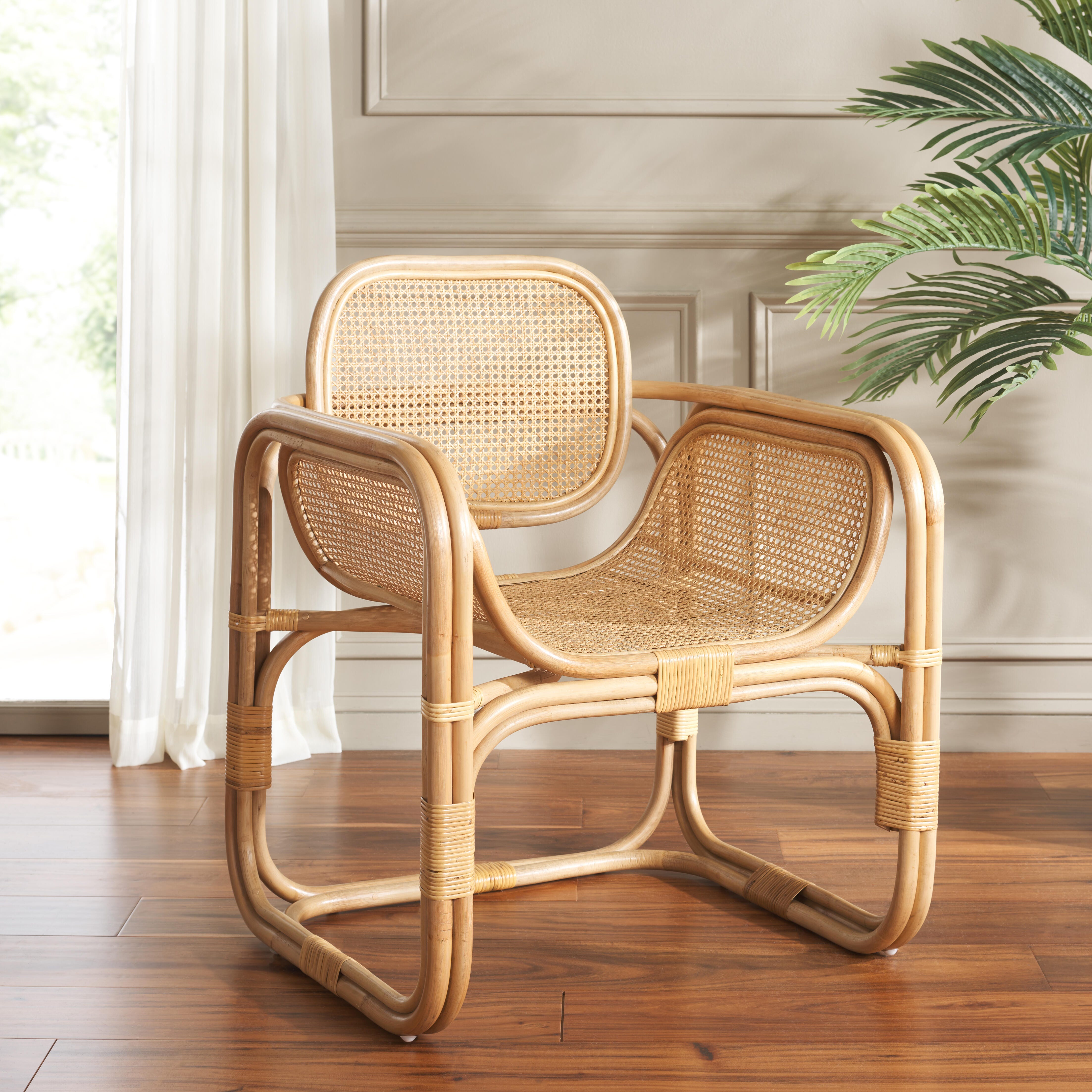 Safavieh Nadie Accent Chair, Natural/Natural, large