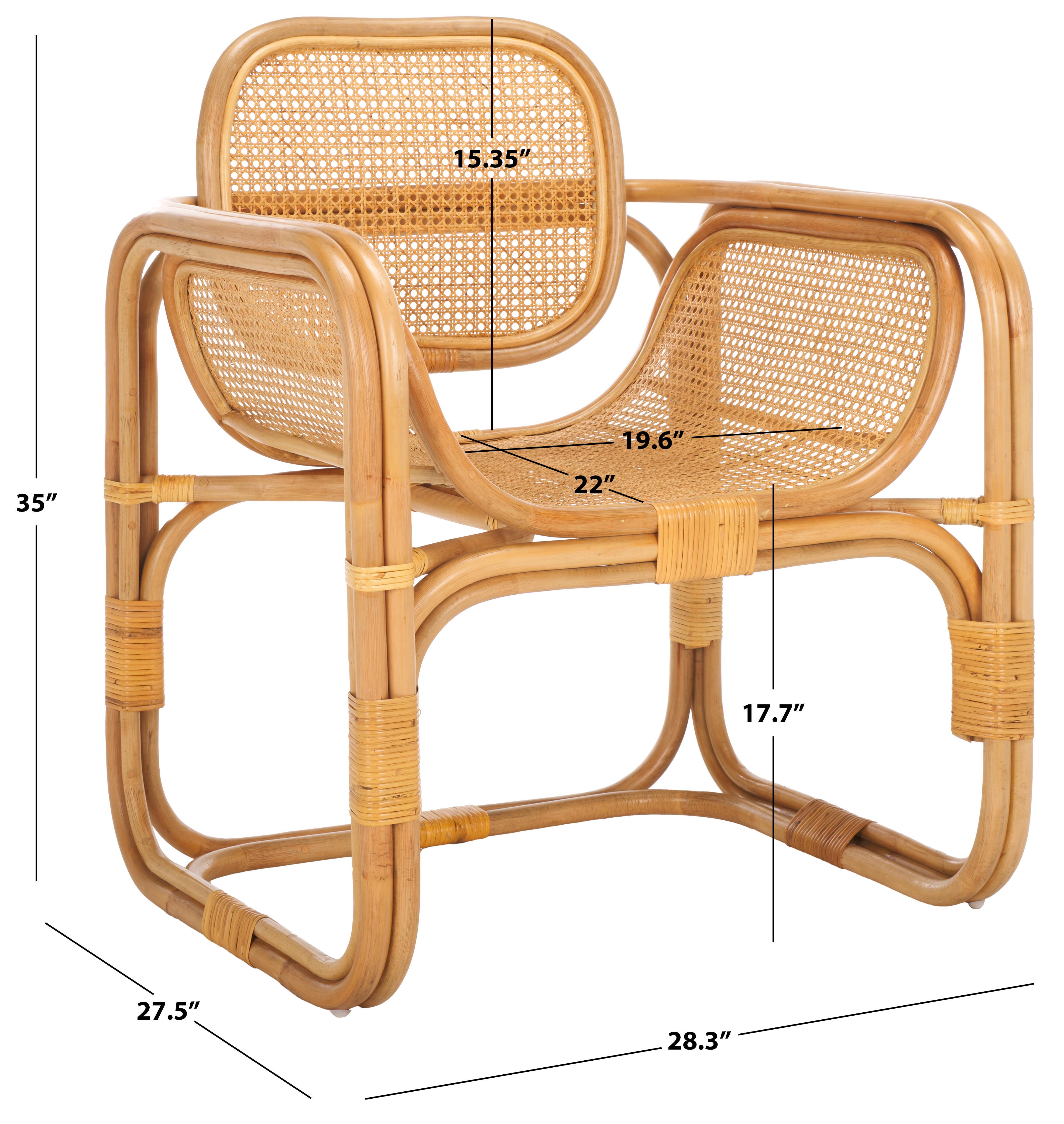 Safavieh Nadie Accent Chair, Natural/Natural, large