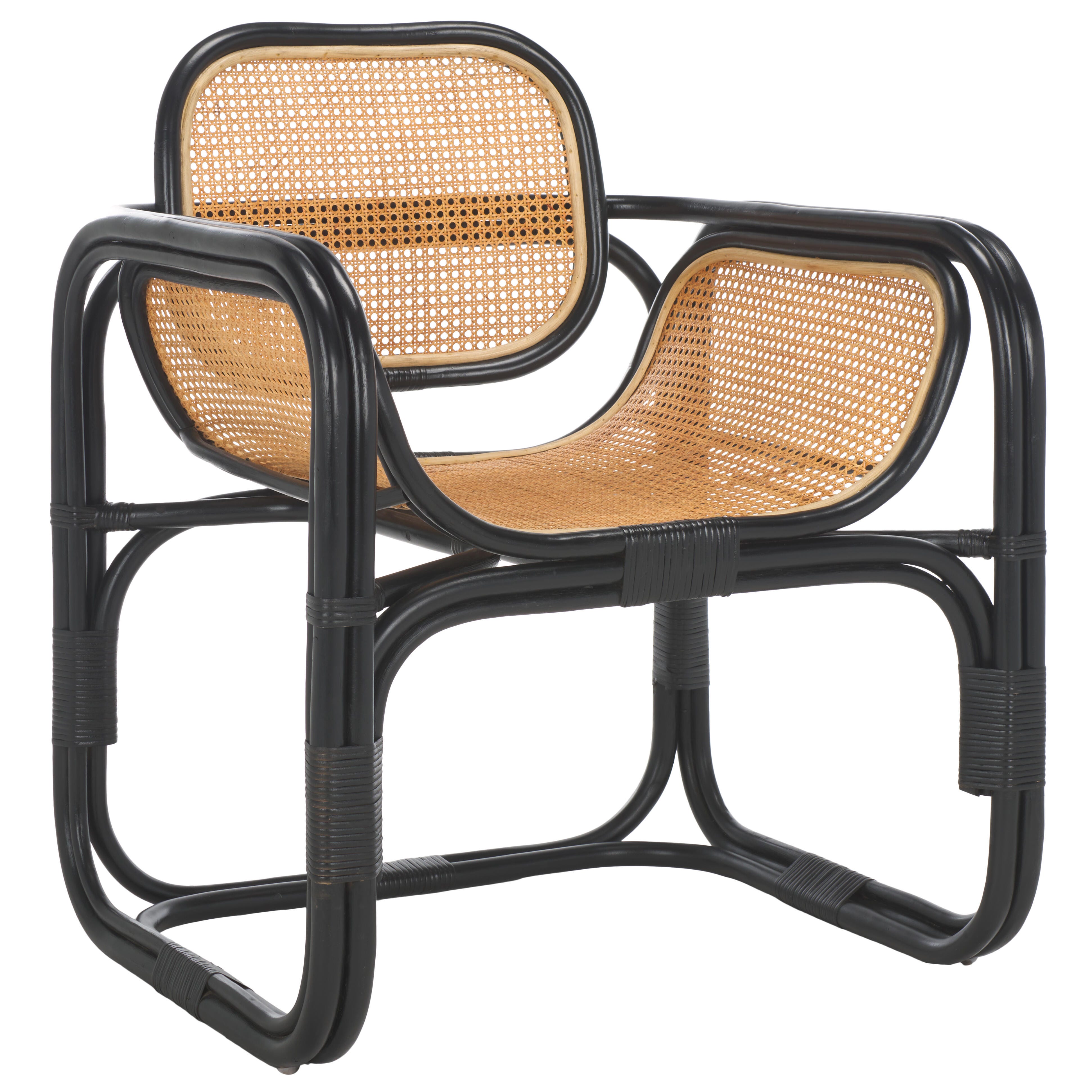 Safavieh Nadie Accent Chair, Black/Natural, large