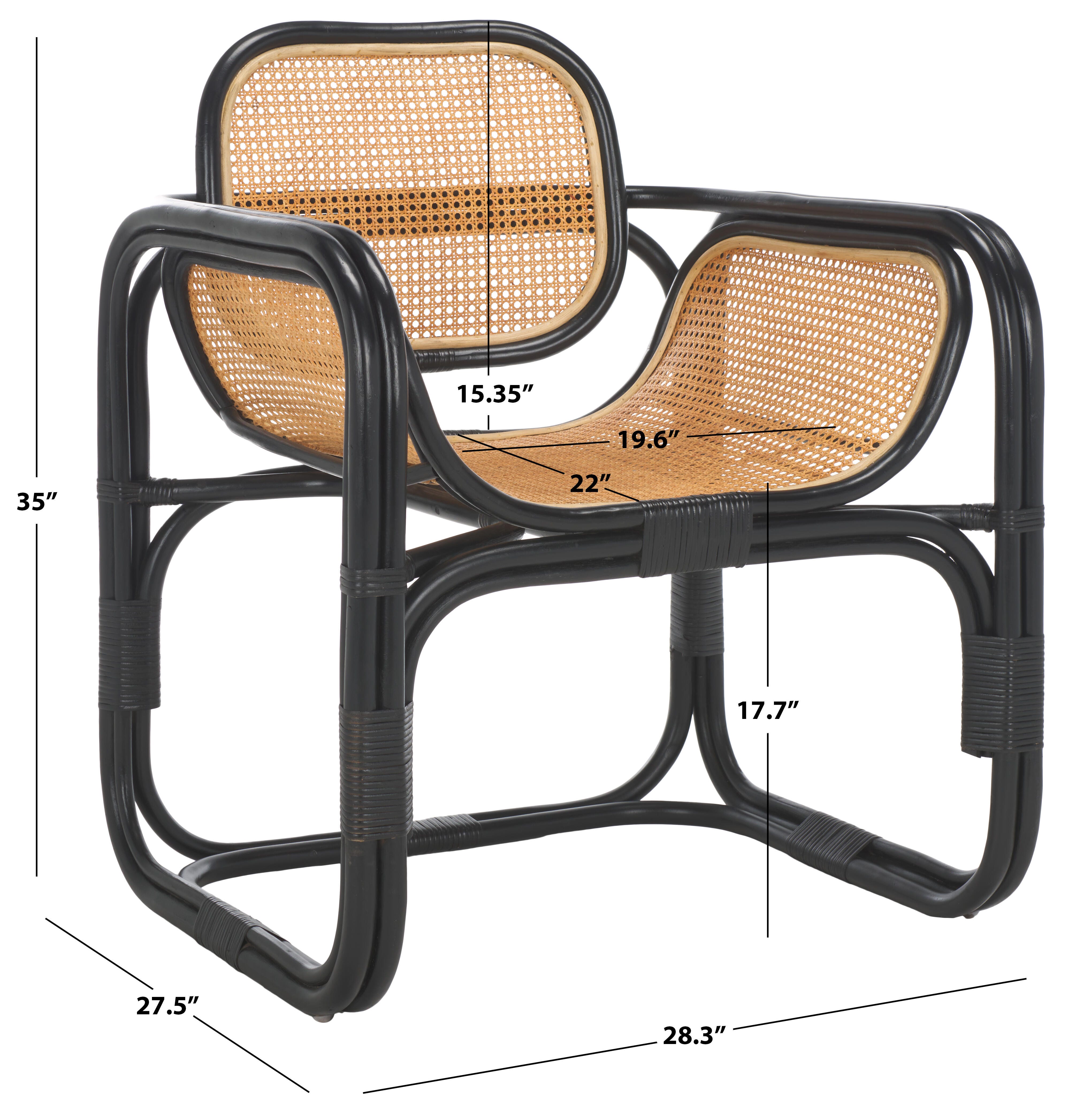Safavieh Nadie Accent Chair, Black/Natural, large